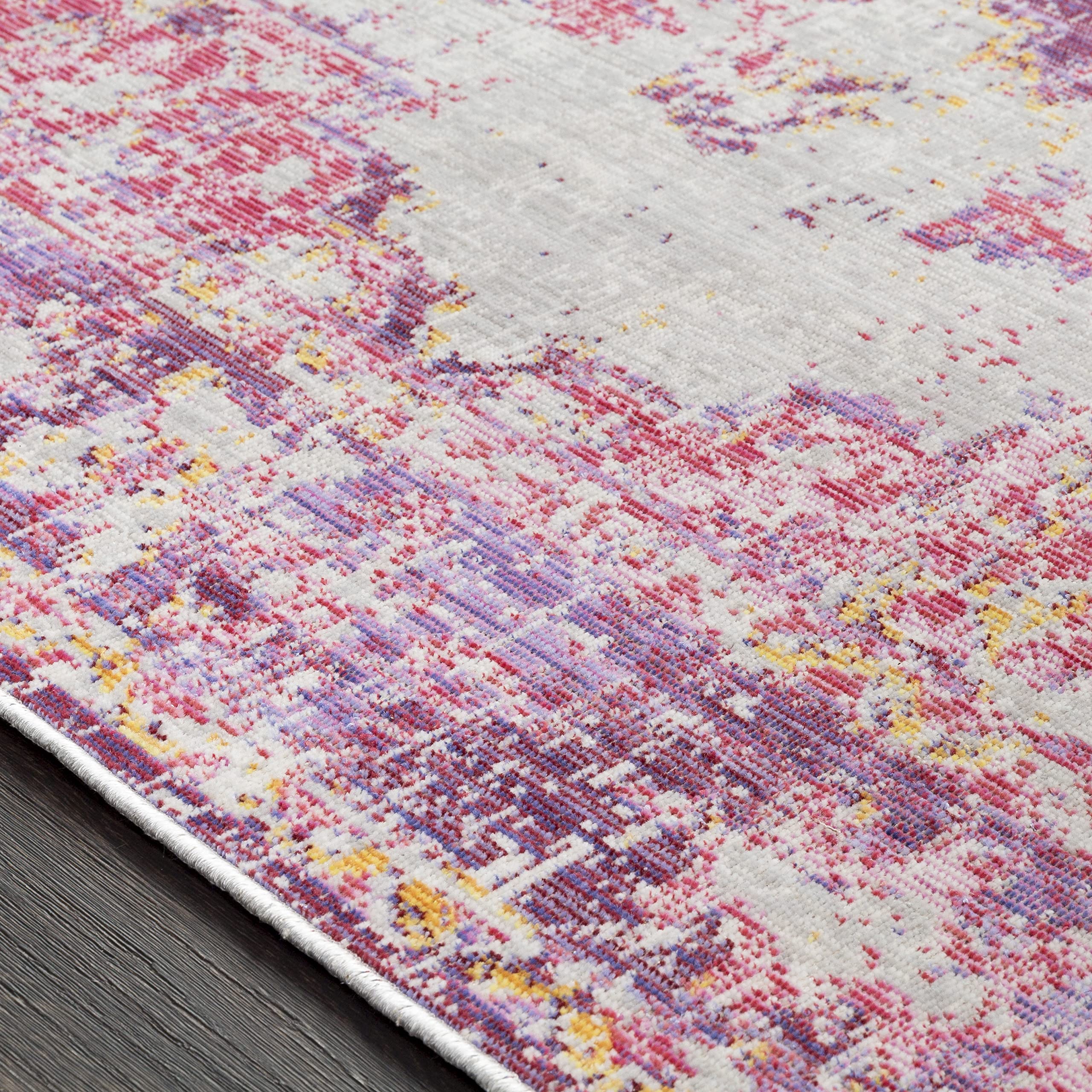 Mark&Day Traditional Bright Pink Area Rug 2x3 ft - Soft Non-Slip Living Room Carpet, Bedroom Rug, Kitchen Floor Mat - Perfect for Home Decor, Dorm & Office (2' x 2'11