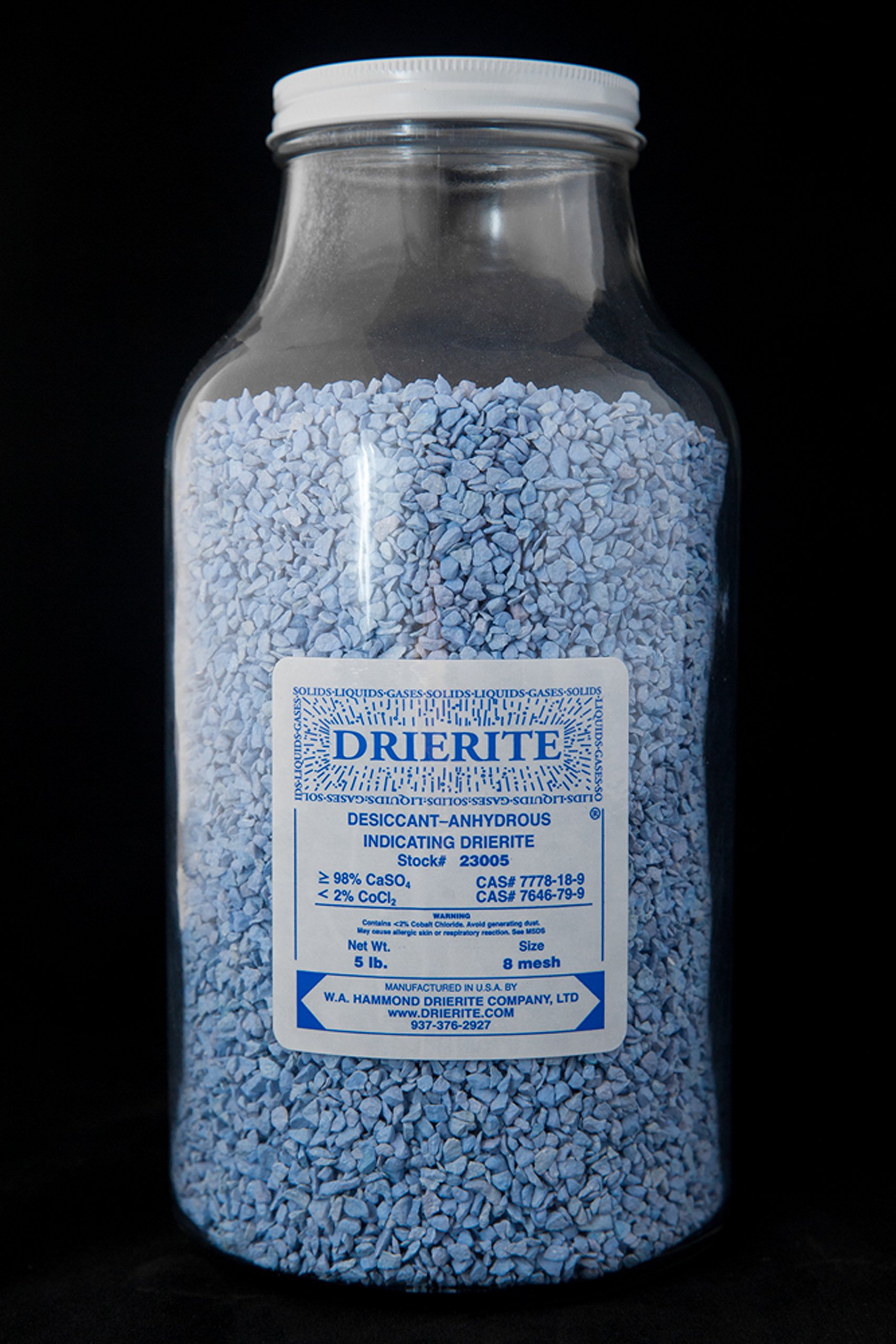 8 Mesh Indicating Desiccant - 5lb Bottle for Moisture Control | Ideal for Shipping, Storage & Electronics Protection