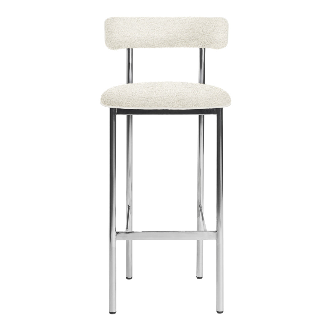 Modern Font Counter Stool - Adjustable Height Bar Stool for Kitchen Island, Breakfast Nook & Home Bar - Comfortable Backless Stool with Footrest - Perfect for Dining, Entertaining & Small Spaces