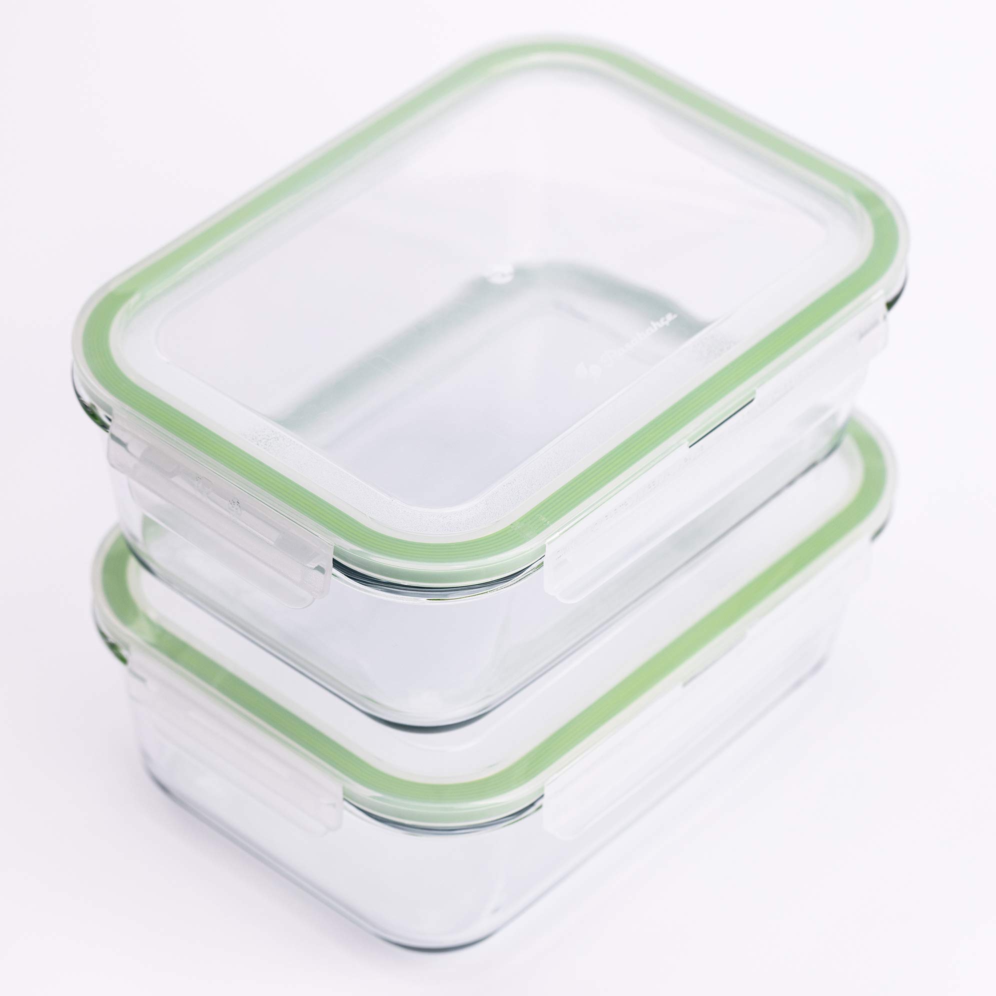63 Oz (8 Cups) 2-Piece Large Glass Food Storage Containers Set - BPA Free, Leak Proof & Microwave Safe with Locking Lids - Perfect for Meal Prep, Leftovers & Baking Storage - Family Size Airtight Food Keepers for Pantry, Fridge & Freezer Organization