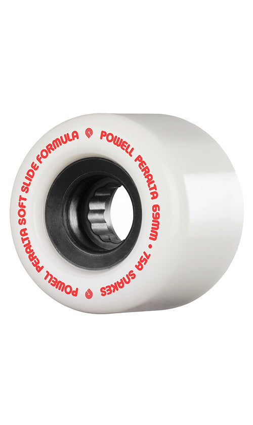 Powell Peralta SSF Snakes Skateboard Wheels 75a 69mm White - Perfect for Street Skating and Smooth Rides