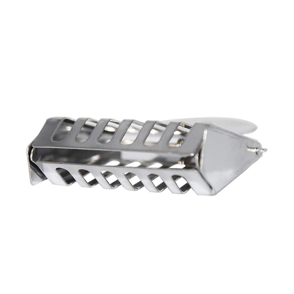 Stainless Steel Queen Bee Catcher Cage & Clips - Safe Queen Bee Catching Tool for Beekeeping, Marking, and Storage (Silver) | Ideal for Beekeepers, Apiary Management, and Honeybee Colony Control