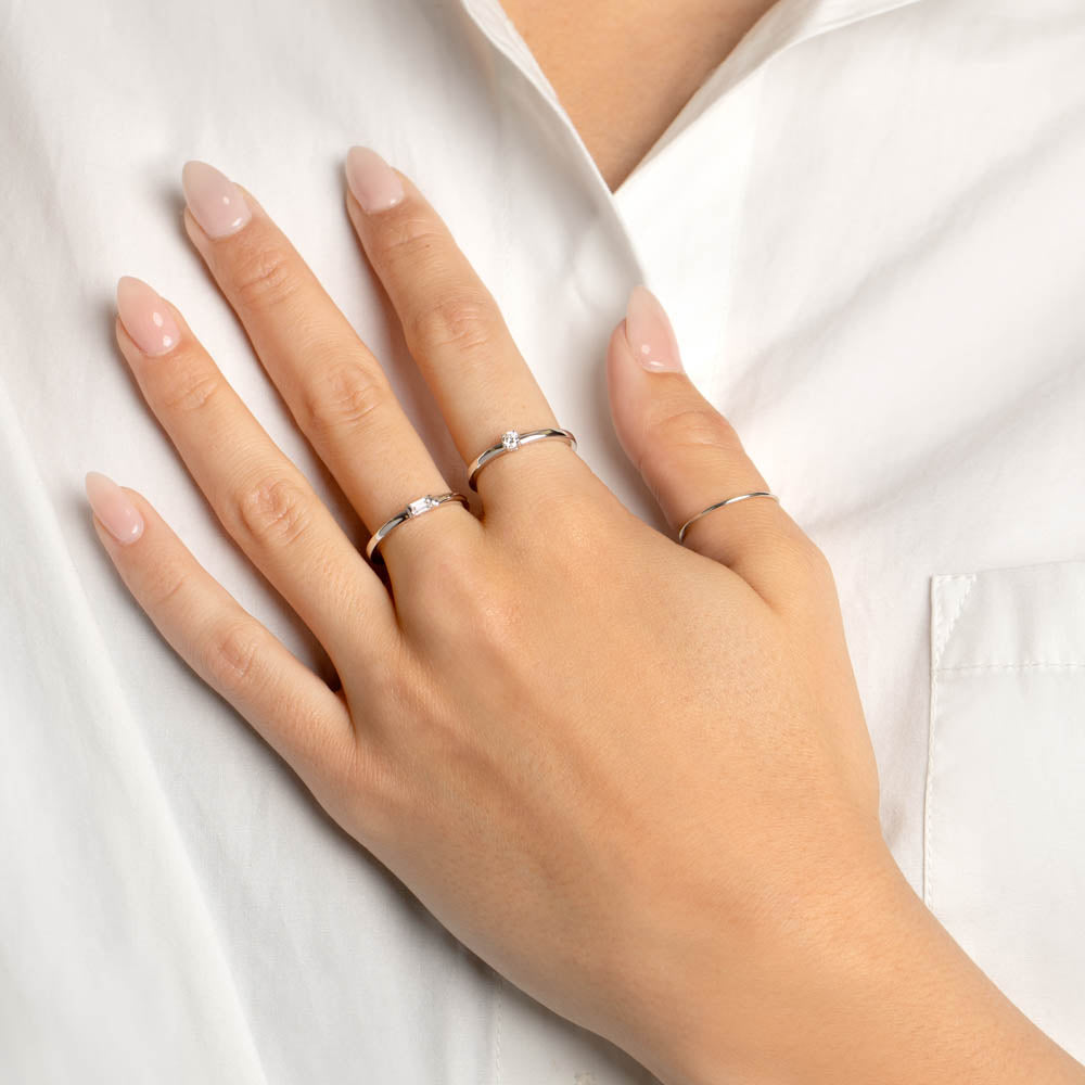 Thin Plain Stacker Ring in Sterling Silver - Minimalist Stackable Rings for Women, Dainty Everyday Jewelry for Layering and Gifting