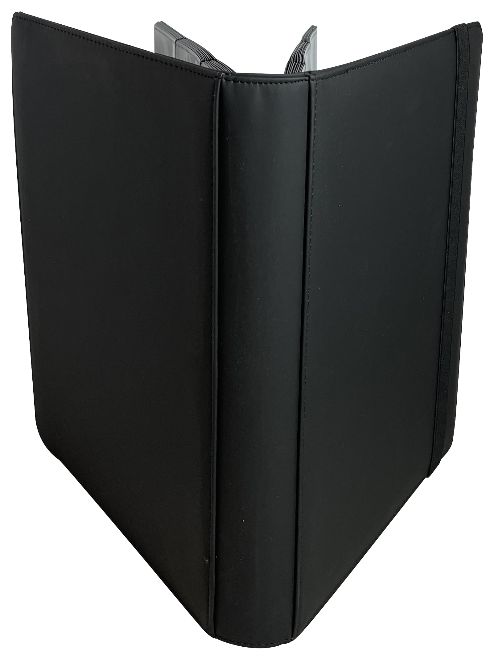 10 Black Leather Trading Card Binder with 9 Pocket Pages - Holds 360 Cards Perfect for Pokemon, MTG & Sports Card Collectors