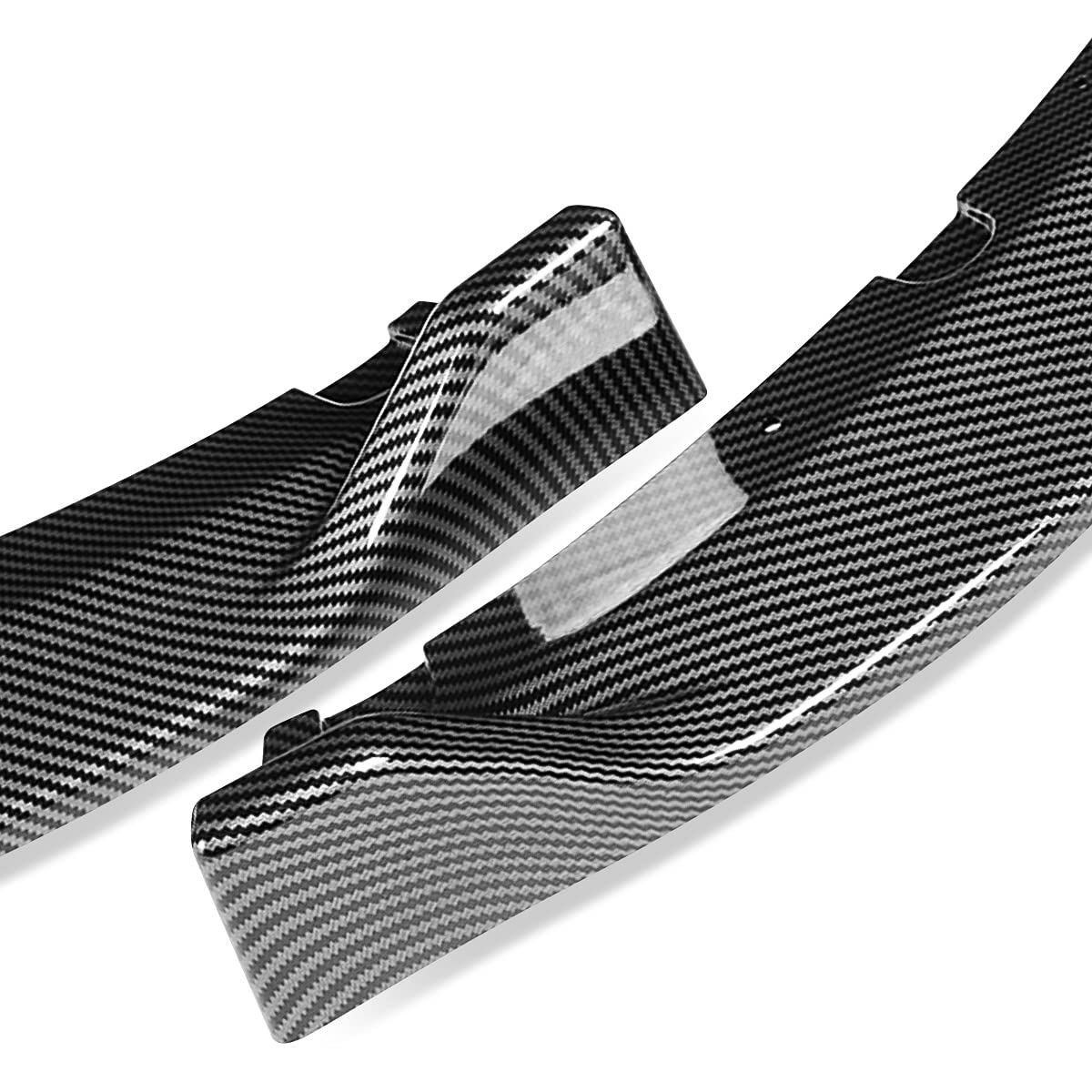 DNA MOTORING 3PCS MP-Style Front Bumper Lip for 2016-2022 Mazda MX-5 Miata - Black Carbon Fiber Look (2-PU-544-PCF) | Aggressive Styling Upgrade for Sports Car Enthusiasts | Perfect for Track Days & Car Shows