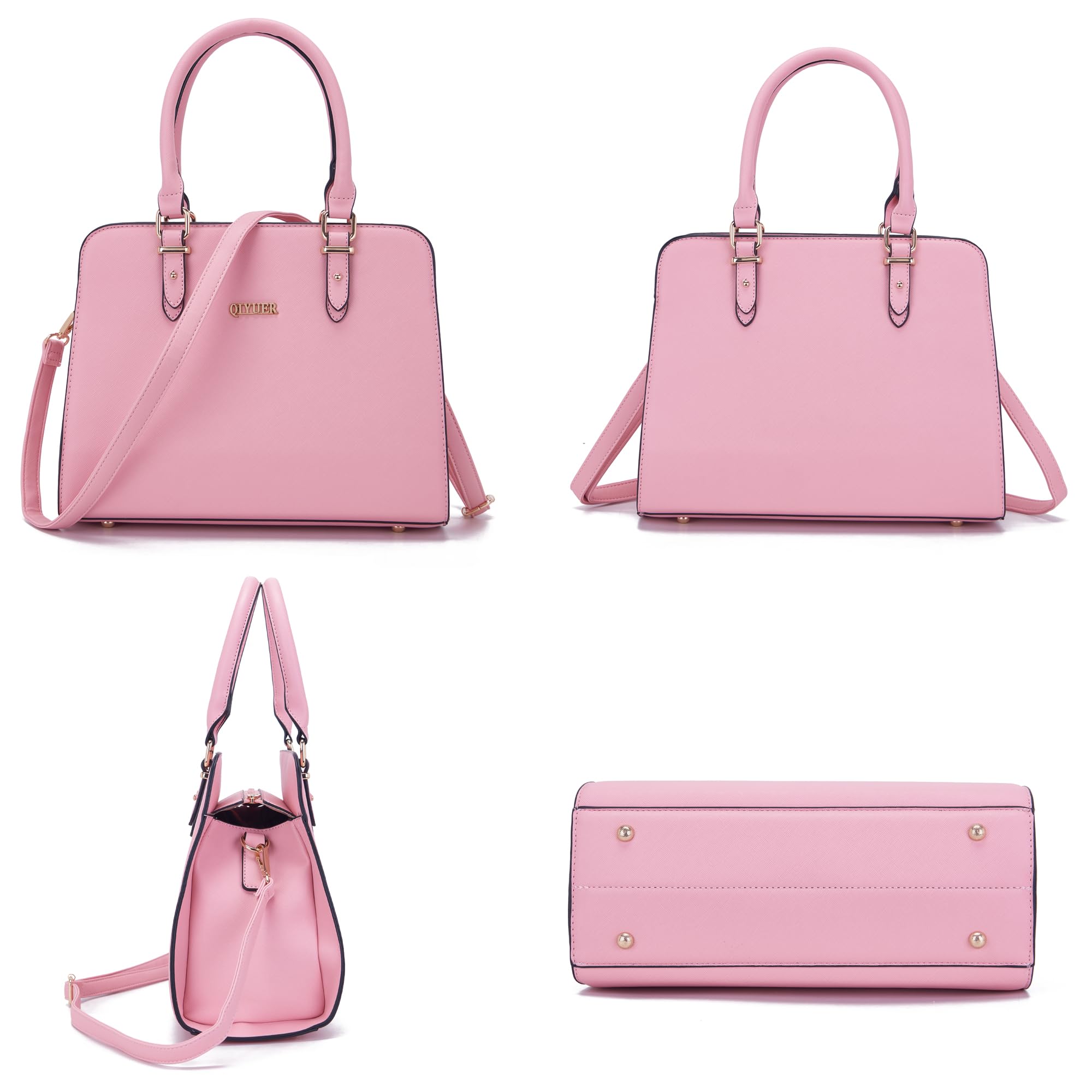 Stylish Qiyuer Women's Satchel Purse & Wallet Set - Top Handle Work Tote Bag (2-Piece) - Perfect for Office, Travel & Everyday Use