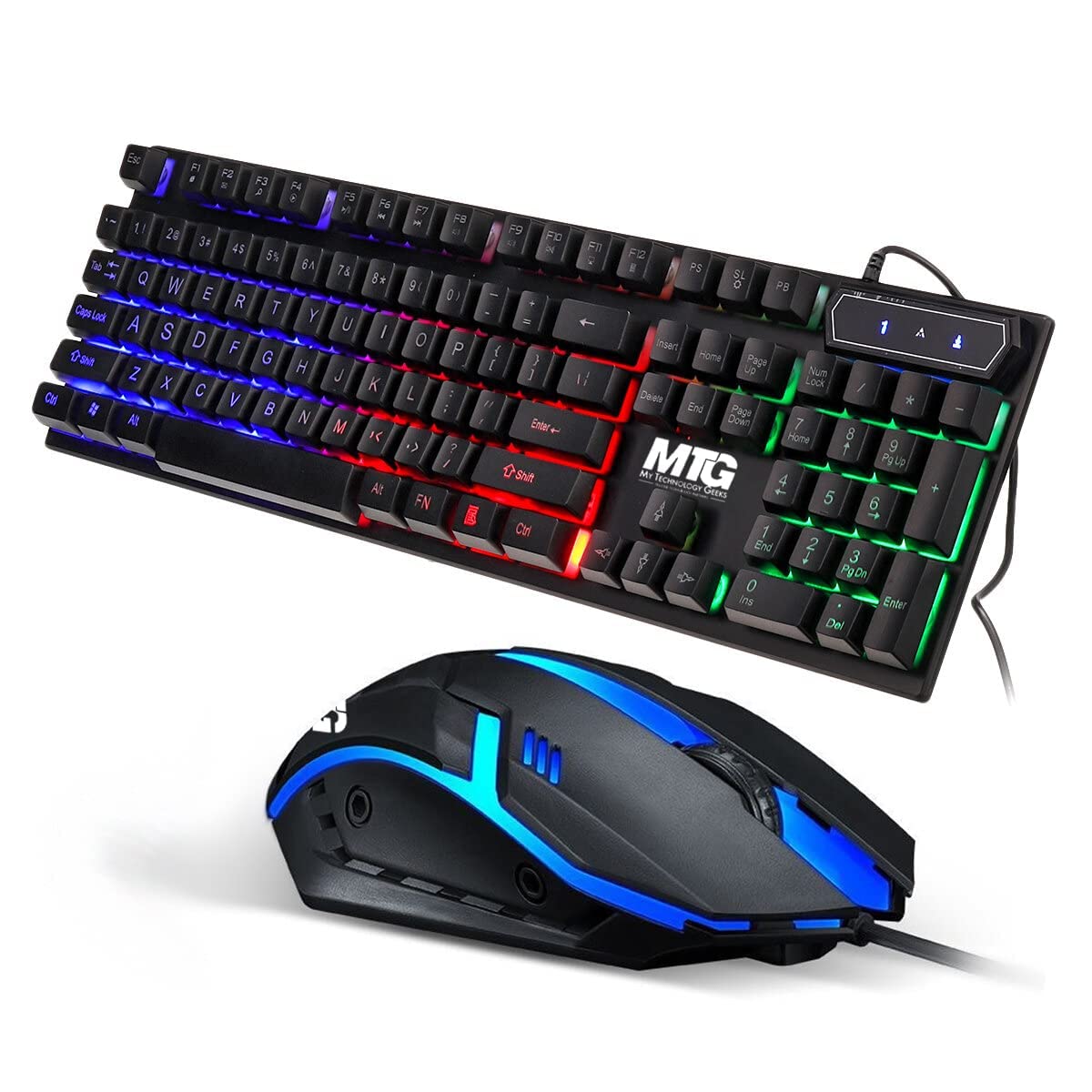 24-inch MTG Bundle: 1080p Full HD LED Monitor with 75Hz, 3ms, VESA Mount & 10-in-1 USB-C Docking Station (Power Adapter Not Included) + RGB Gaming Keyboard & Mouse Combo for Windows/Mac - Perfect for Home Office, Gaming & Productivity
