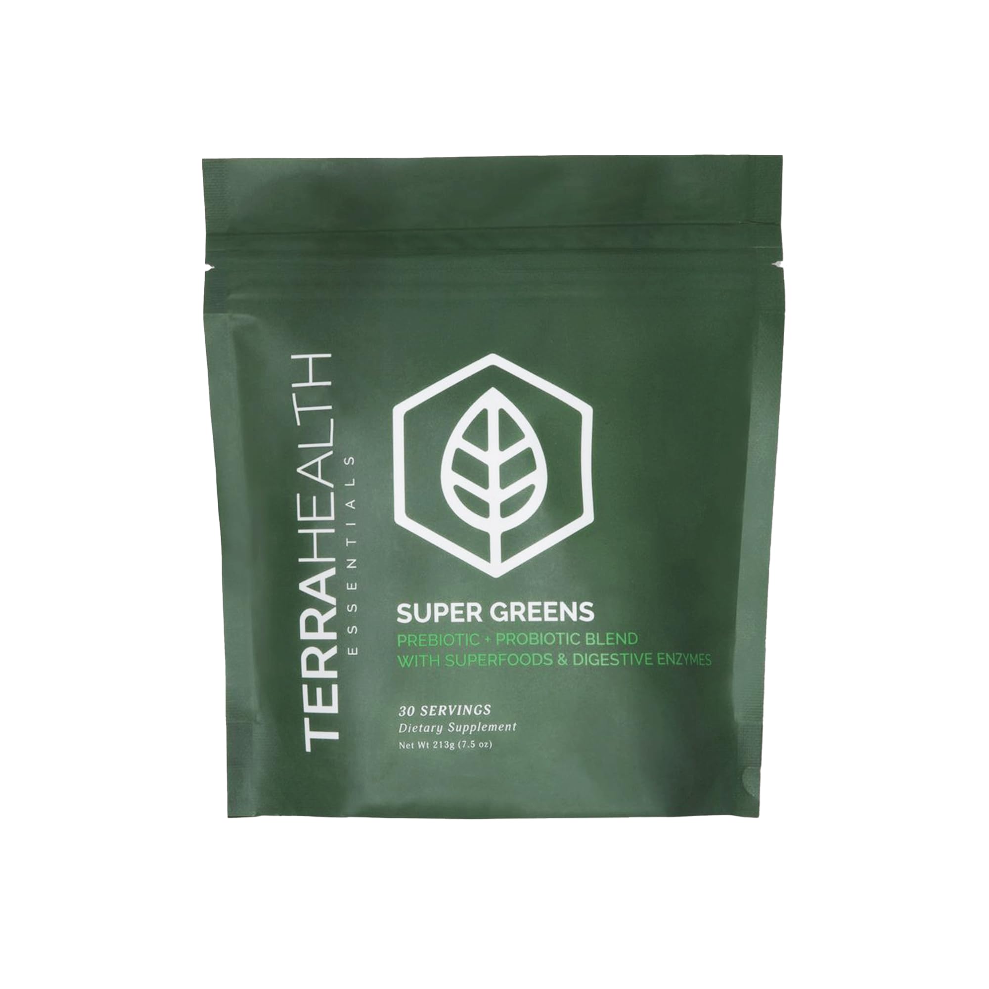 Terra Health Essentials® Super Greens Powder - Organic Superfood Blend with Probiotics for Gut Health | Gluten-Free, Vegan, 30 Servings | Boost Energy & Digestion for Active Lifestyles