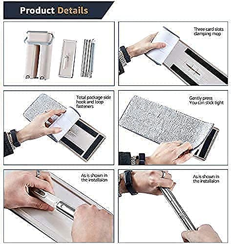 Premium Microfiber Cleaning Mop with Bucket Set - Heavy Duty Floor Mop for Home, Kitchen, Office - Washable & Reusable for Hardwood, Tile, Laminate Floors - Ideal for Daily Cleaning & Spill Cleanup