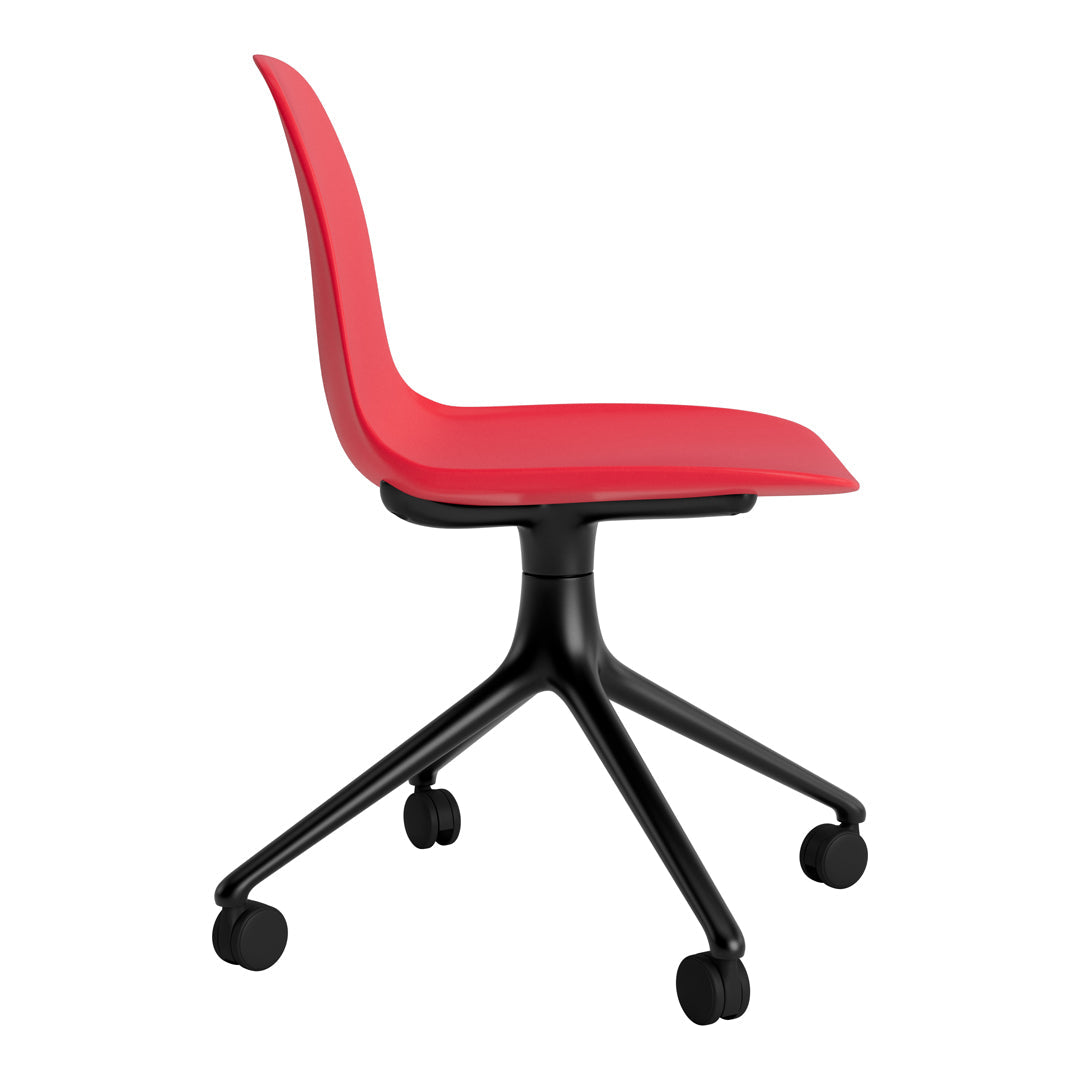 Ergonomic Form Chair with 4-Wheel Swivel Base - Adjustable Office Chair for Home & Work - Perfect for Desk Work, Gaming, and Study Sessions