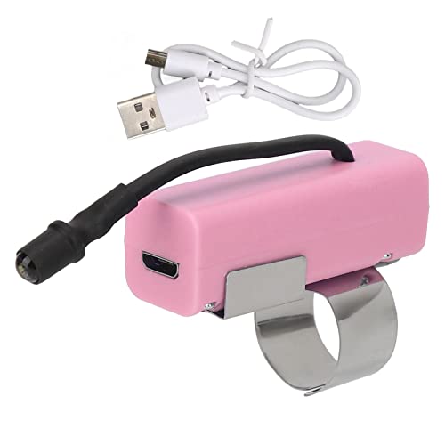 ANGGREK USB Rechargeable Ear Picking Lamp with Moderate Brightness - Pink Thumb Wearing Light for Ear Wax Removal, Ear Cleaning & Ear Care - Perfect for Home Use, Travel & Professional Ear Cleaning Kits