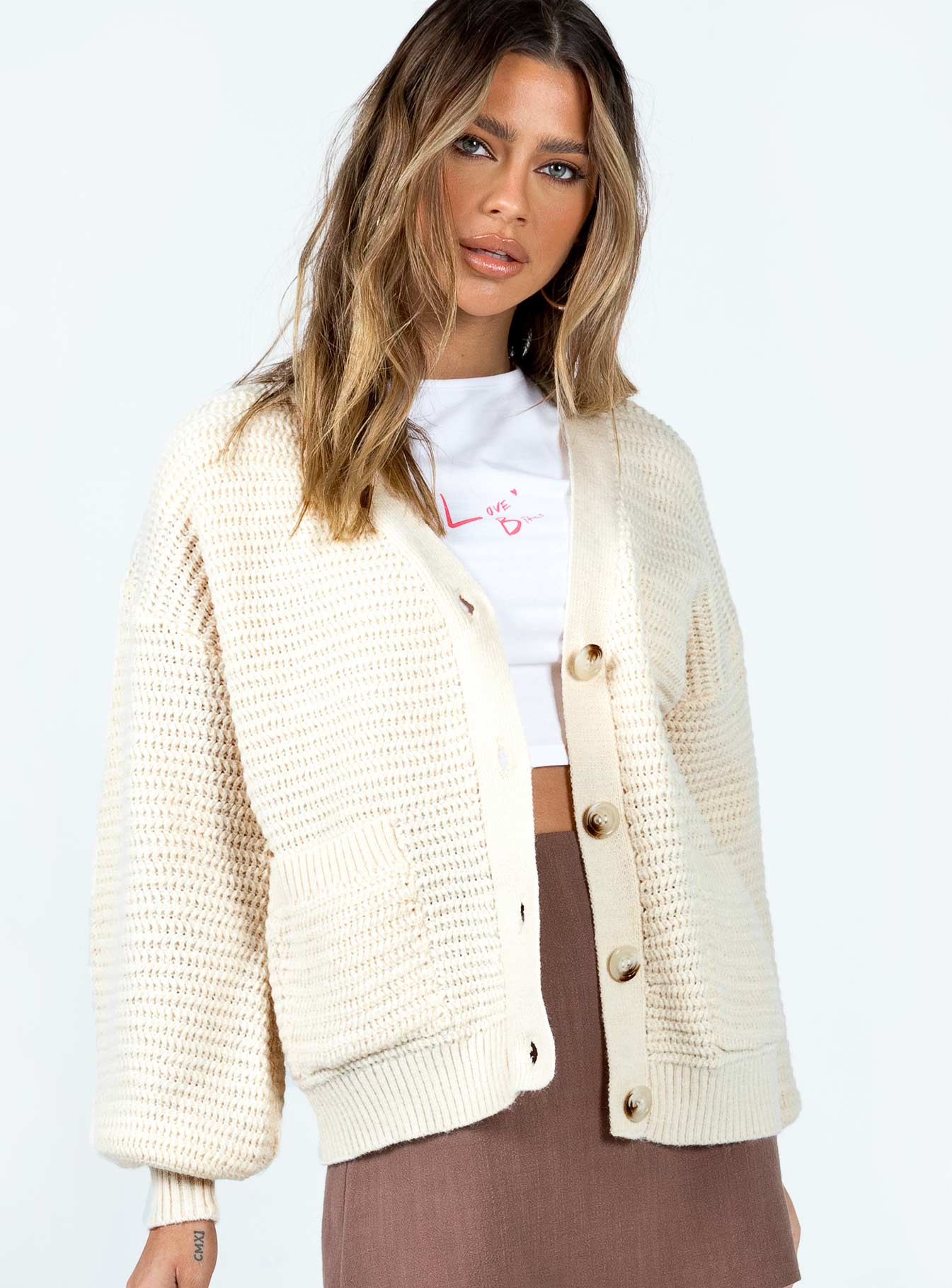 Abel Cardigan Cream - Soft & Cozy Women's Knit Sweater for Fall & Winter | Perfect for Casual Outfits, Office Wear & Layering