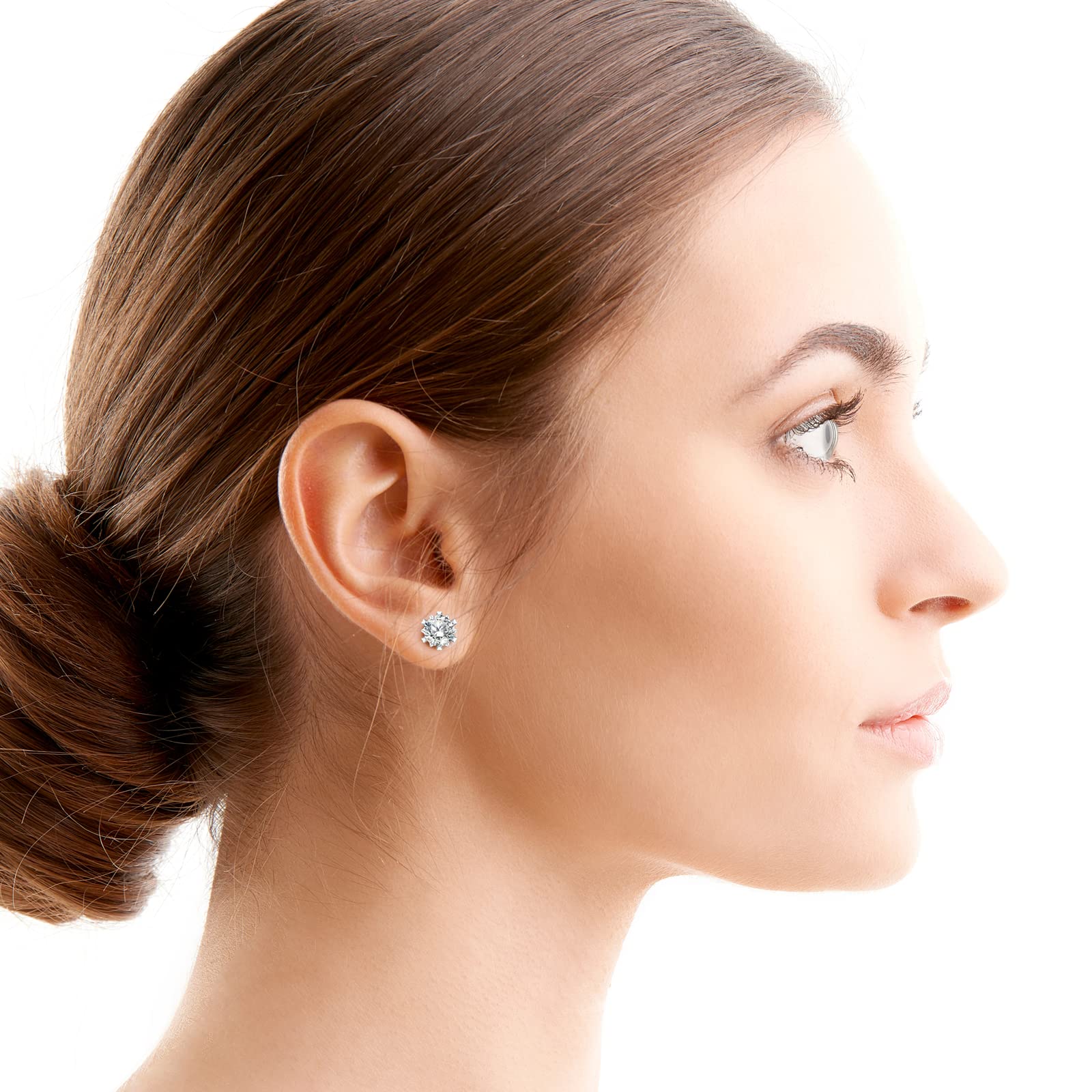 Moissanite Stud Earrings for Women - 0.6 to 3 Carat Diamond Alternative Jewelry - Perfect Anniversary & Birthday Gift for Wife, Mom, or Loved Ones - Elegant for Weddings, Parties & Everyday Wear
