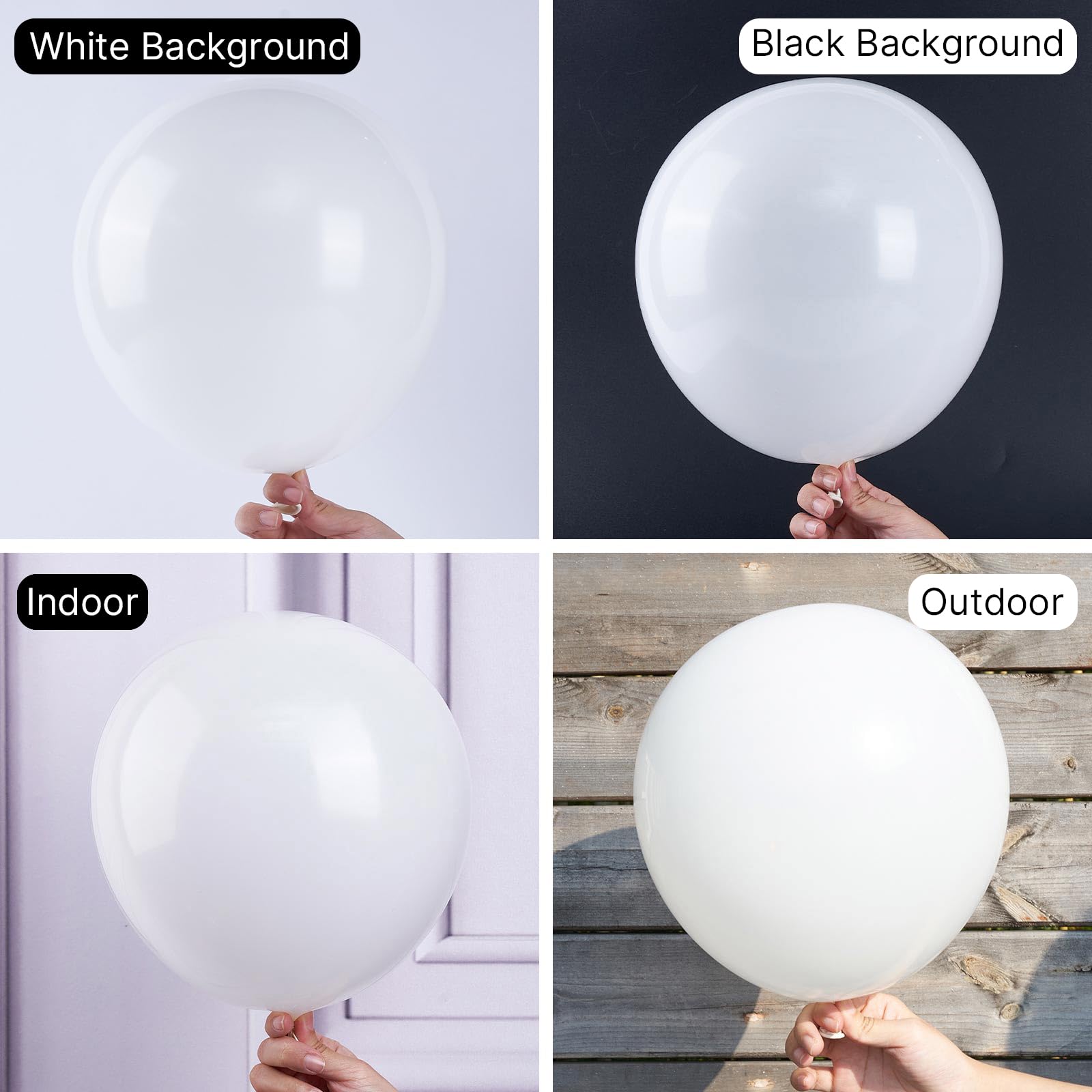 PartyWoo 101-Pack 12 Inch Matte White Latex Balloons - Bulk Pack for Wedding, Bridal Shower, Graduation, Engagement, Baby Shower, Gender Reveal, Easter, Anniversary & Birthday Party Decorations - Elegant White Balloons for Indoor & Outdoor Celebrations