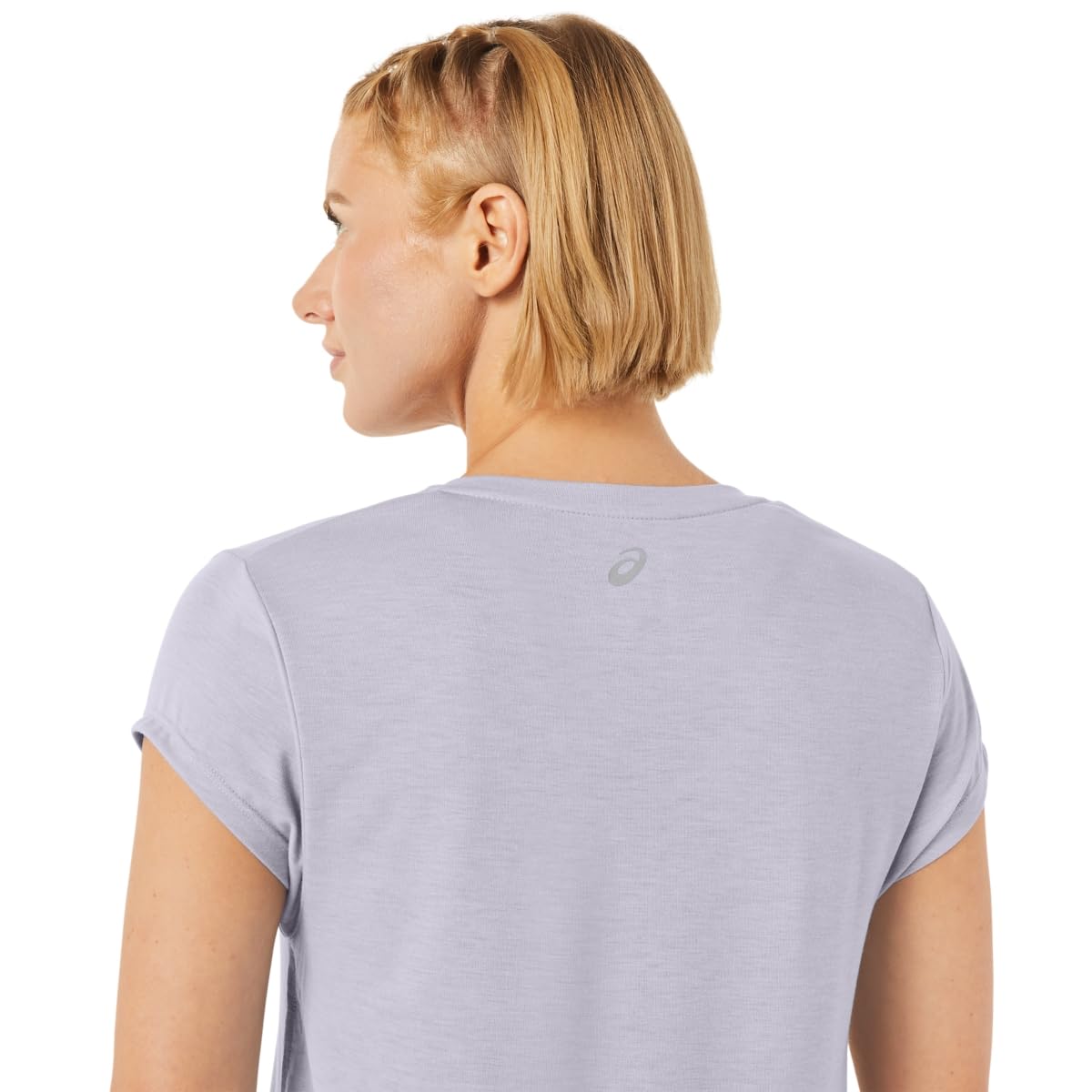 ASICS Women's Heather V-Neck Athletic Top - Lightweight Moisture-Wicking Workout Shirt for Running, Yoga & Gym - Comfortable Breathable Activewear