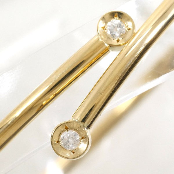 18K Yellow Gold Diamond Bangle Bracelet for Women - Elegant Stackable Jewelry for Weddings, Anniversaries & Special Occasions