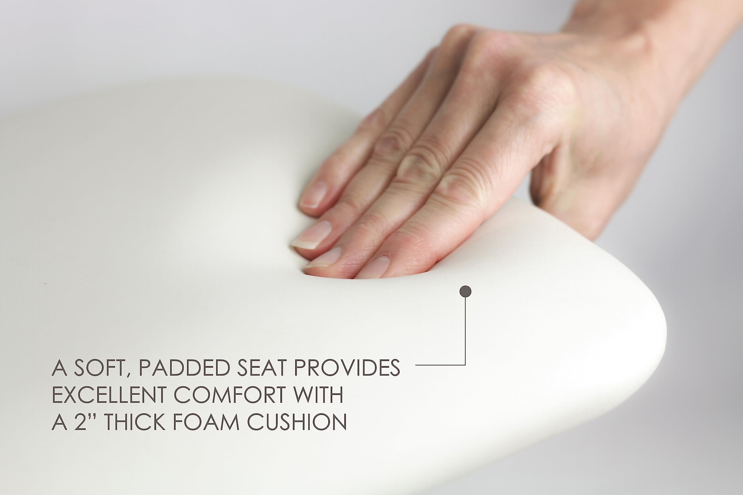 Seachrome P-B180135-NW White Replacement Cushion Shower Seat Top - Non-Slip Bathroom Safety Accessory for Elderly & Disabled