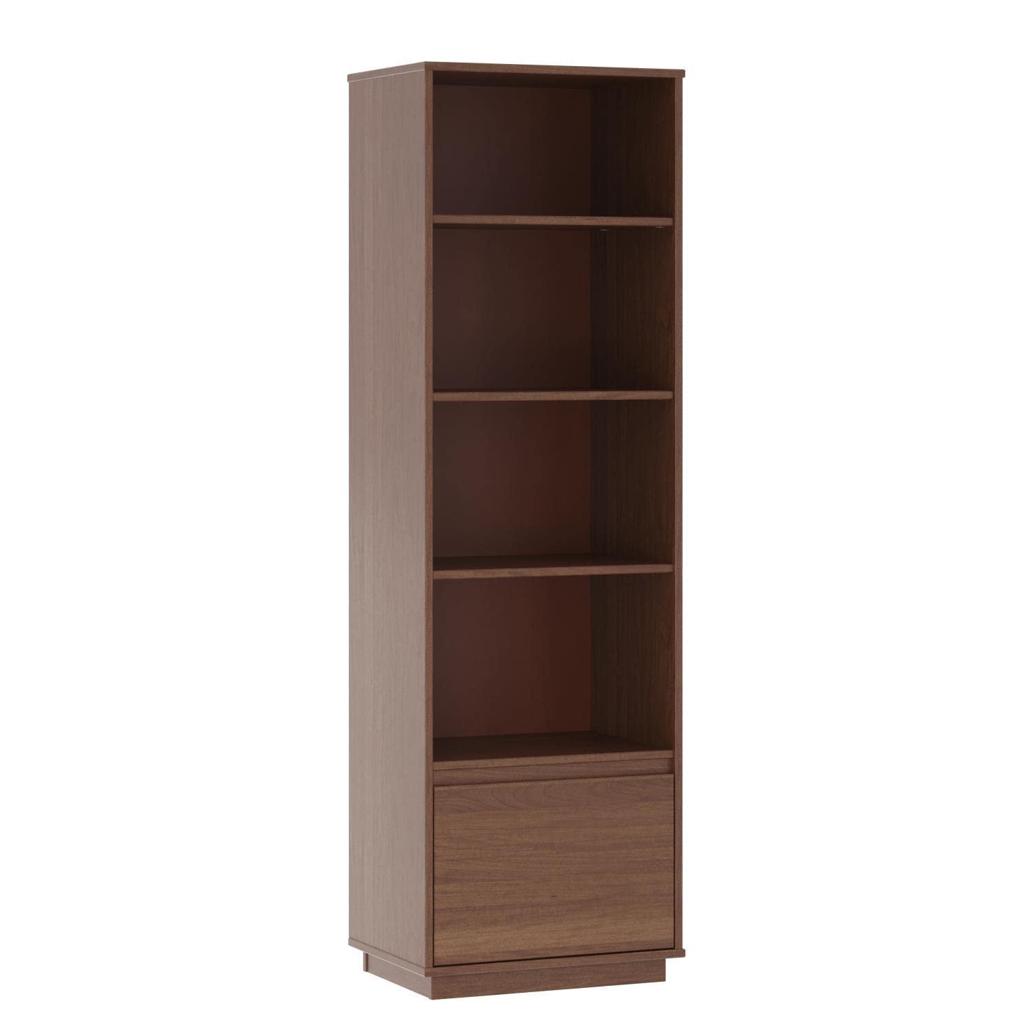 Linon Rawlins Mid Century Modern Bookcase with 1 Drawer - Stylish Storage for Living Room, Office & Bedroom