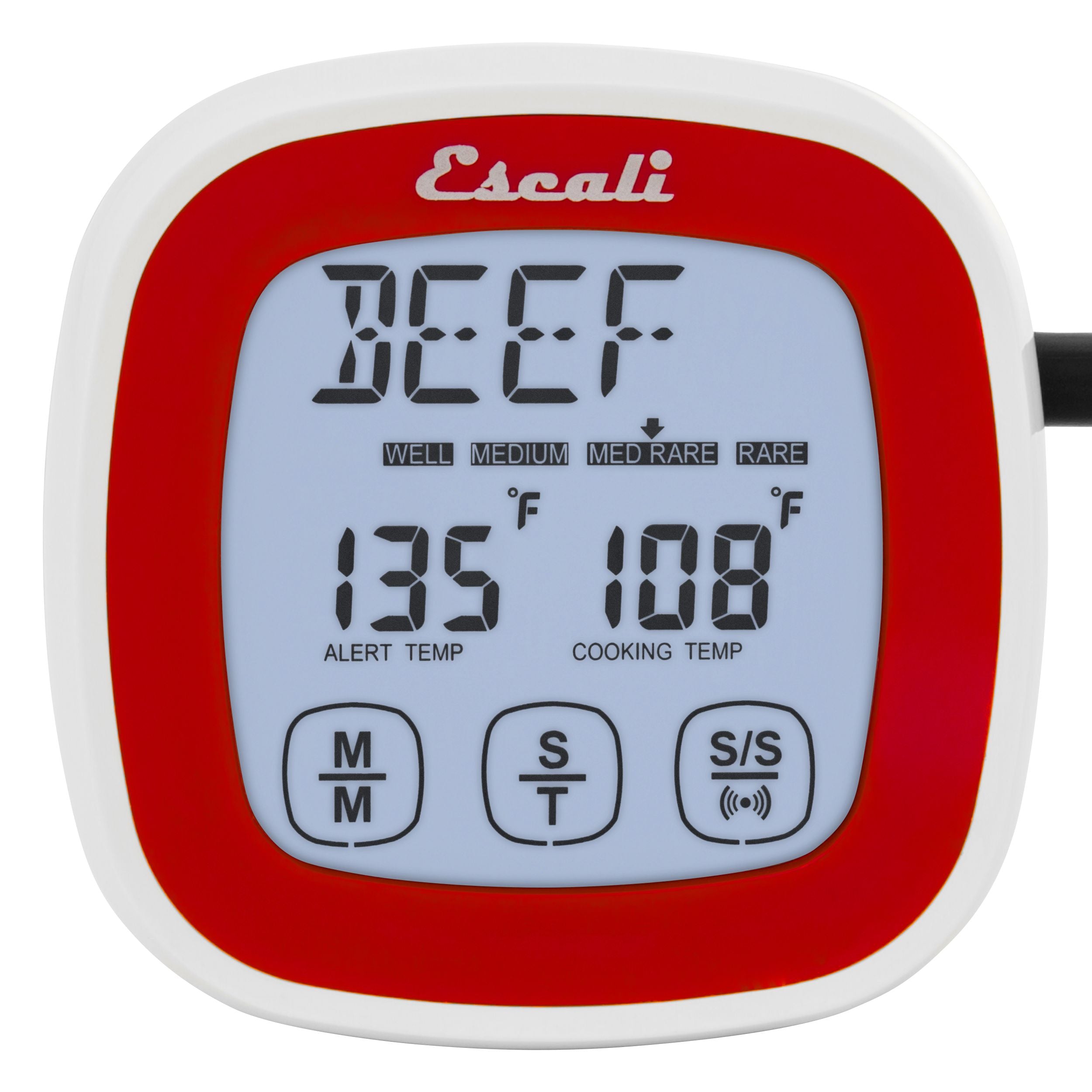 Digital Touch Screen Thermometer & Timer for Cooking, Baking, BBQ - Instant Read Kitchen Thermometer with Backlit Display for Meat, Candy, Liquids