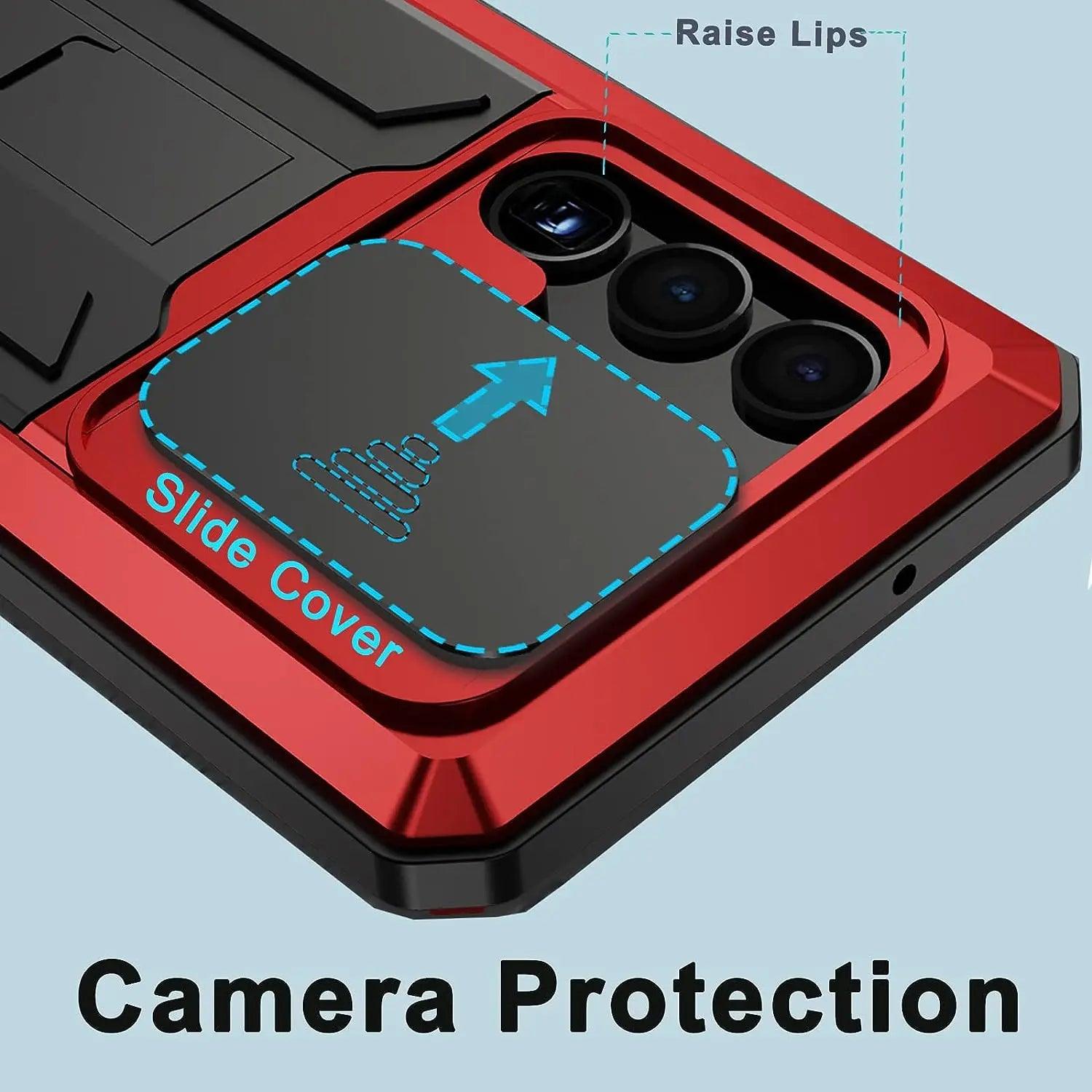 Samsung Galaxy S24 Plus Rugged Military-Grade Metal Case - Shockproof & Durable Protection for Outdoor, Work & Adventure