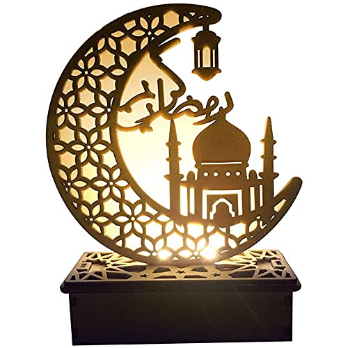 YHJIC Moon Star LED Night Light - Ramadan & Eid Decorations, Table Lamp for Home, Bedroom, Nursery - Perfect for Festive Celebrations & Relaxing Ambiance