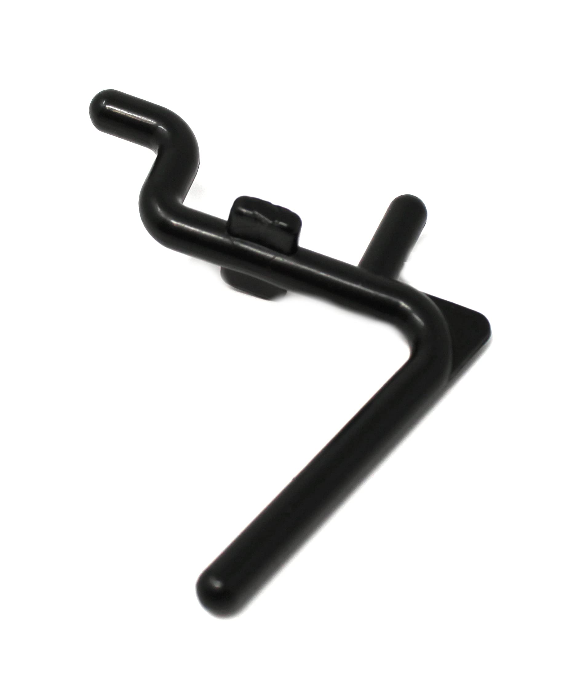 JSP Manufacturing Non-Locking Plastic L-Style Pegboard Hooks - 250 Pack Black | Garage Tool Organization, Craft Room Storage & Workshop Accessories