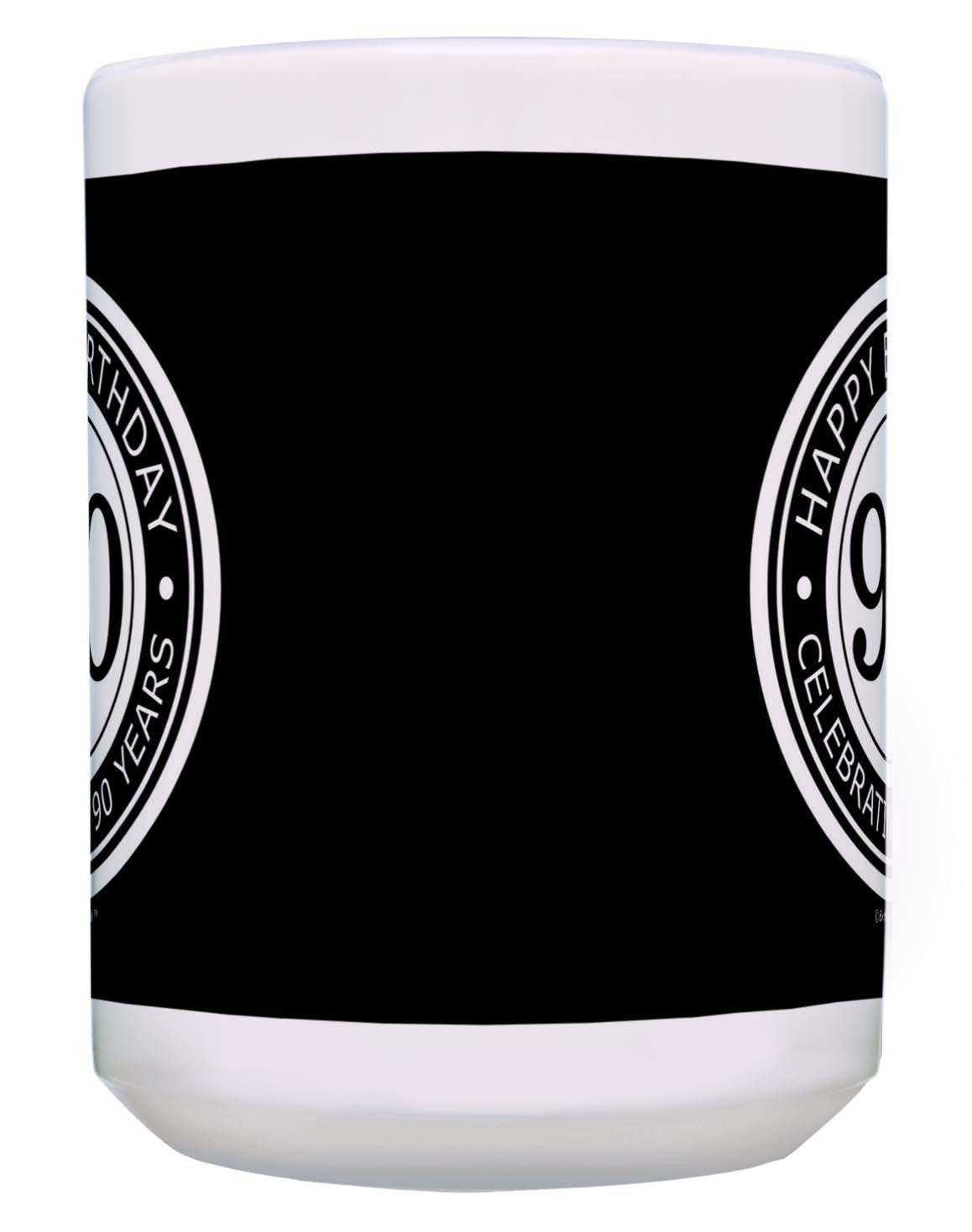 90th Birthday Gifts - 15oz Black Mug for Celebrating 90 Years - Perfect for Coffee, Tea, and Memorable Moments