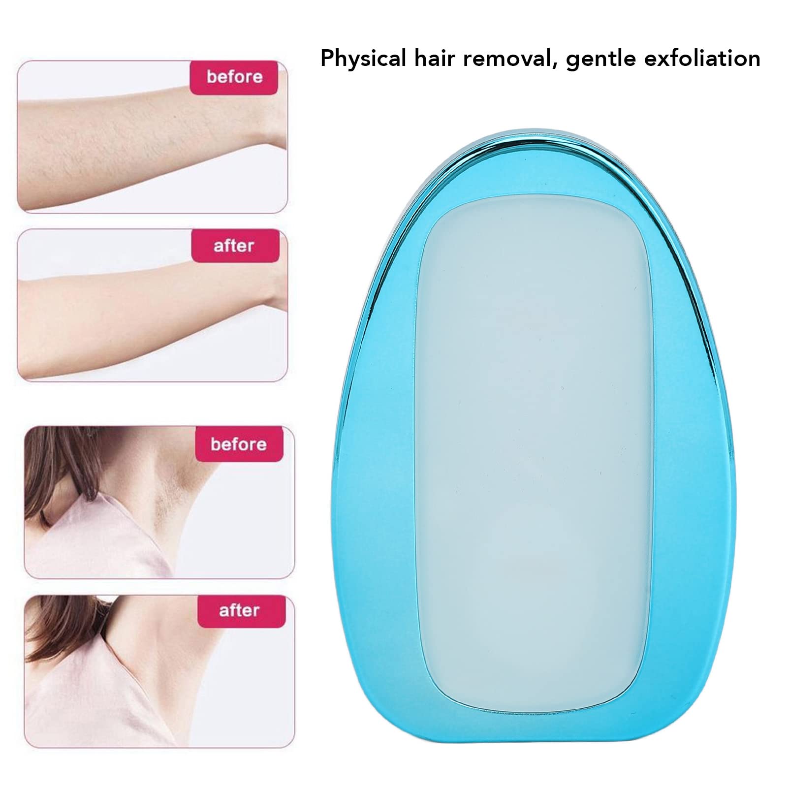 Professional Hair Eraser & Inhibitor - Slows Hair Regrowth, Painless Exfoliating Hair Remover for Smooth Skin | Salon-Grade Beauty Tool (Blue) | Perfect for Home Use, Waxing Prep & Post-Laser Hair Removal Care