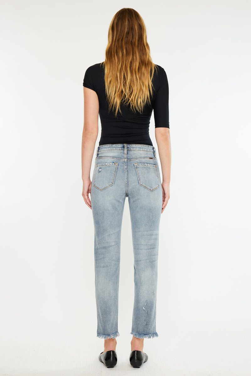 Muffy High Rise Straight Leg Jeans for Women - Stretchy Denim Pants with Comfort Fit - Perfect for Casual Wear, Office & Everyday Outfits