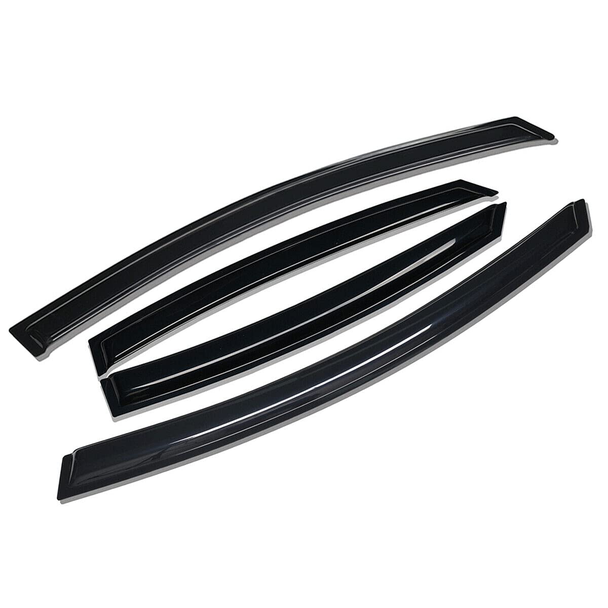 Gevog 4-Piece Out Channel Style Sun Rain Window Visors - VentVisor Side Window Deflector Replacement for 94361 | UV Protection & Weatherproof for Cars, Trucks & SUVs