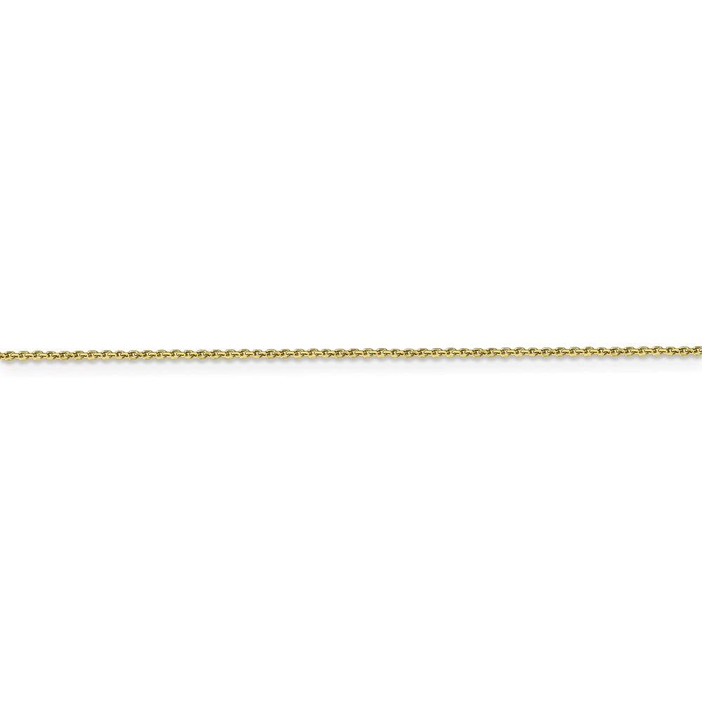10K White Gold 0.9mm Diamond Cut Cable Chain Necklace for Women - Dainty & Elegant Fine Jewelry for Everyday Wear, Special Occasions & Gifts