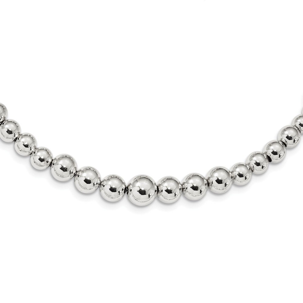 925 Sterling Silver Graduated Beads Adjustable Necklace for Women - Elegant Layered Jewelry Gift for Birthday, Anniversary & Everyday Wear