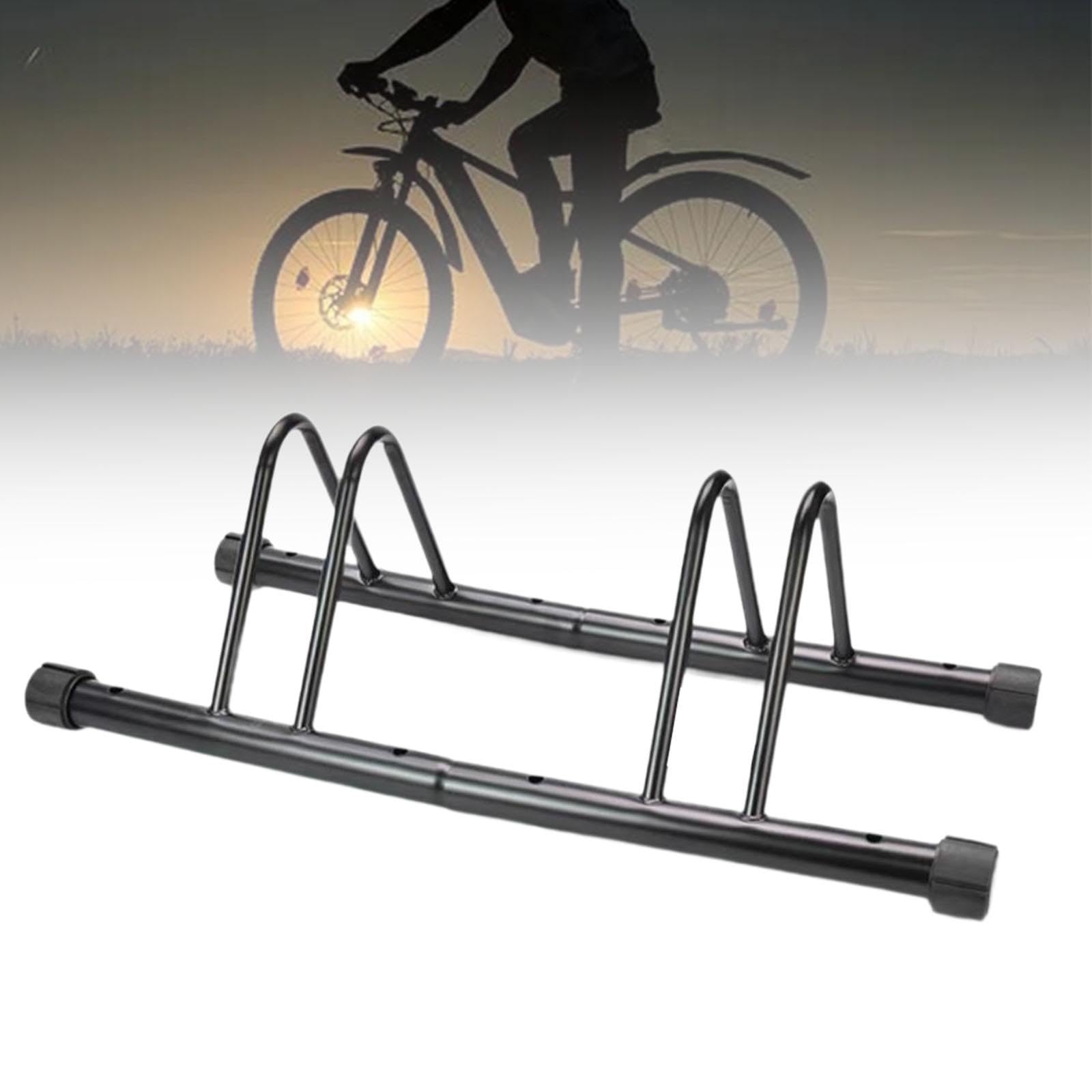 UGPLM Bike Stand - Heavy Duty Bicycle Storage Rack, Space Saving Floor Stand for Indoor/Outdoor Use - Perfect for Apartments, Garages & Patios