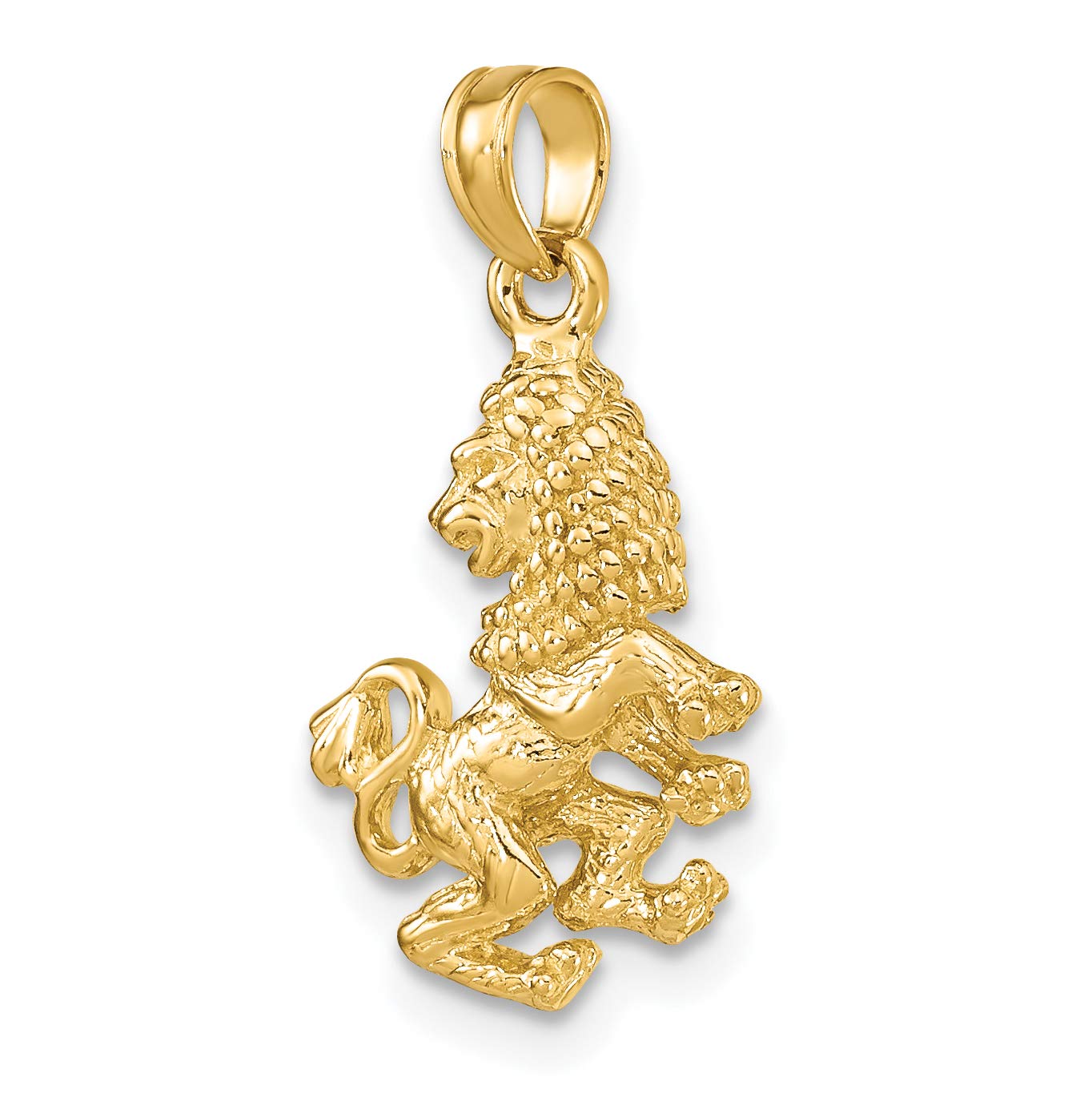 14K Solid Yellow Gold Leo Zodiac Necklace - Lion Head Horoscope Pendant for July & August Birthdays - Astrology Jewelry Gift for Women - Perfect for Birthdays, Anniversaries & Special Occasions