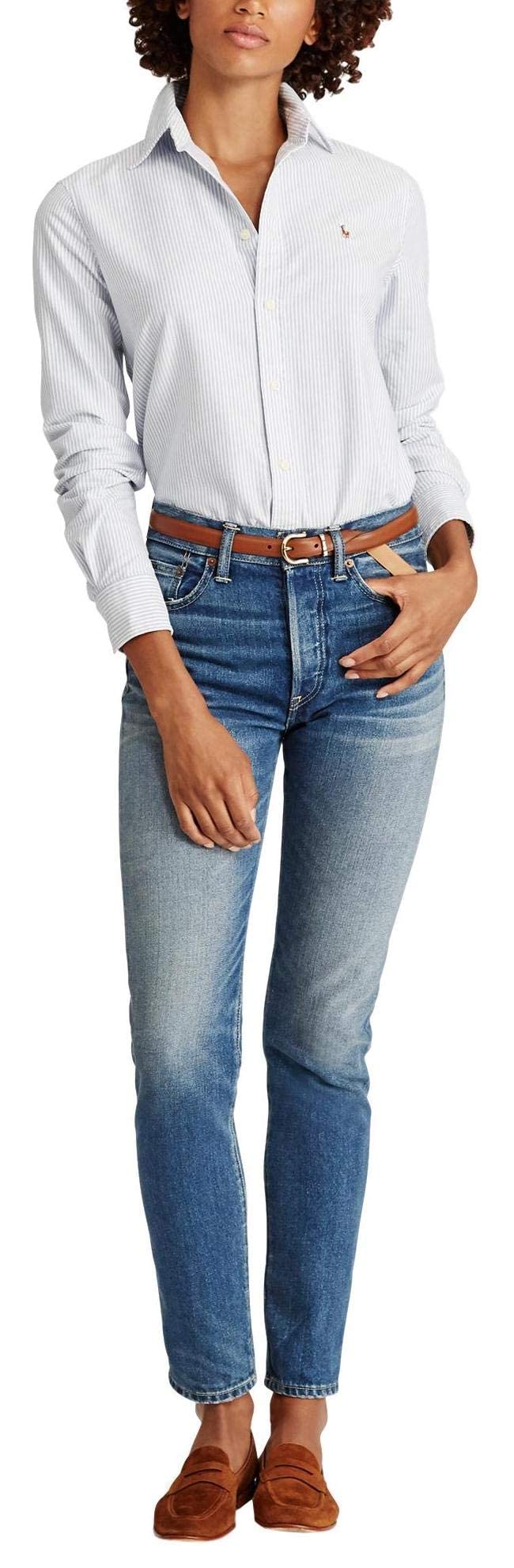 POLO RALPH LAUREN Women's Classic Fit Oxford Button Down Shirt - Casual & Office Wear for Professional Women