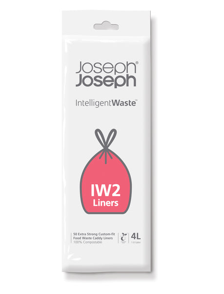 JJ 4L Food Waste Caddy Liners (50 Pack) - Biodegradable Kitchen Compost Bags for Organic Waste - Perfect for Indoor Compost Bins, Countertop Food Scrap Collection & Eco-Friendly Waste Disposal