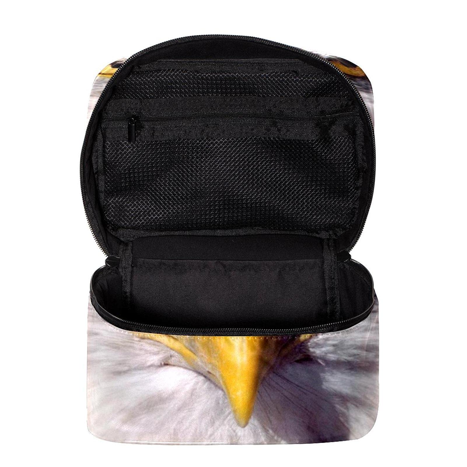 Patriotic Eagle & American Flag Travel Makeup Bag - Large Cosmetic Organizer with Zipper - Waterproof Toiletry Bag for Women & Girls - Perfect for Travel, Gym, and Daily Essentials Storage