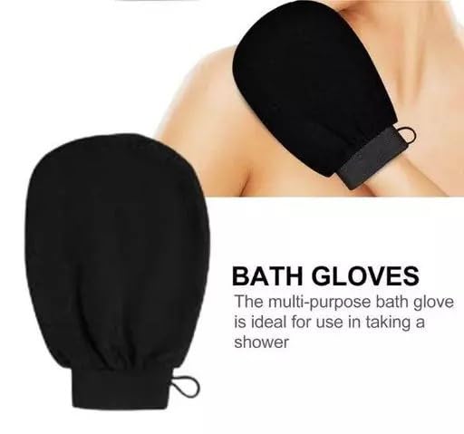 Premium Exfoliating Shower Glove - Soft & Durable for Deep Cleansing & Skin Renewal - Includes Free Shower Gel - Perfect for Spa, Bath & Skincare Routine