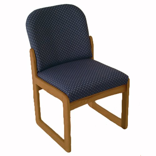 DW8-1 Light Oak Wooden Mallet Prairie Style Armless Guest Chair - Perfect for Dining Rooms, Living Rooms, and Office Waiting Areas