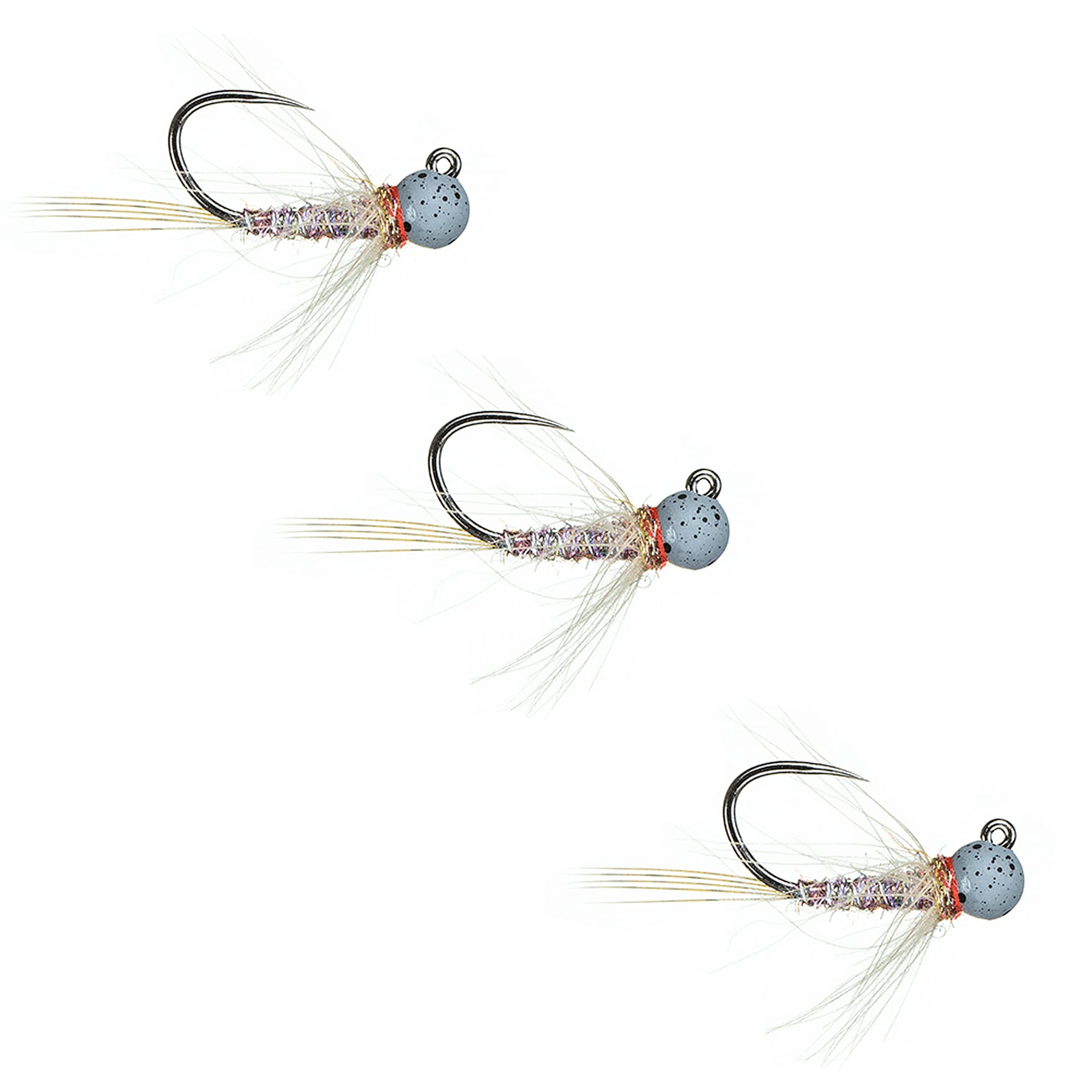 Premium Jigged Rainbow Soft Hackle Nymph Fly - Tungsten Weighted Trout Fishing Flies - 3 Pack High-Quality Euro Flies by Colorado Fly Supply - Perfect for Fly Fishing in Rivers, Streams, and Lakes