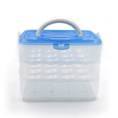 MASTANO Plastic Egg Storage Container - 36 Grid Refrigerator Organizer for Fresh Eggs, Multicolor (Pack of 1) | Perfect for Kitchen, Fridge & Farm Fresh Egg Preservation