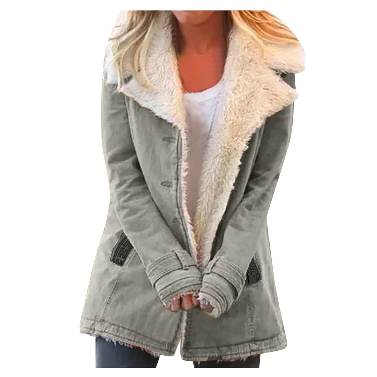 CHARMAP Women's Winter Coats - Plus Size Warm Lapel Jacket for Cold Weather | Winter Outerwear for Women | Perfect for Snowy Days & Outdoor Activities