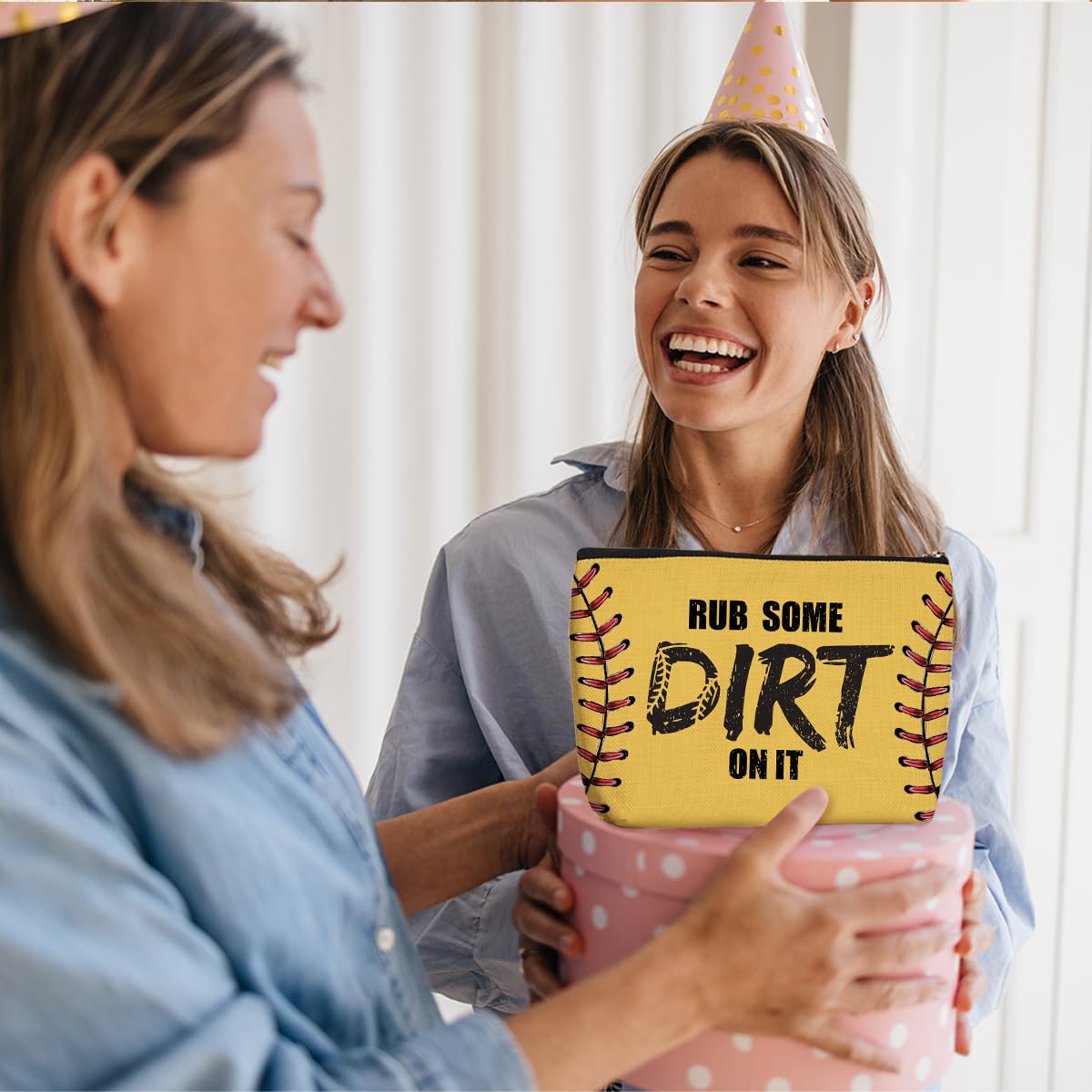 Funny Softball Gifts for Women - Baseball Mom Makeup Bag with Inspirational Designs | Perfect Birthday, Christmas & Friendship Gifts for Softball Players, Female Coworkers, BFFs & Team Lovers | Great for Game Days, Travel & Sports Enthusiasts