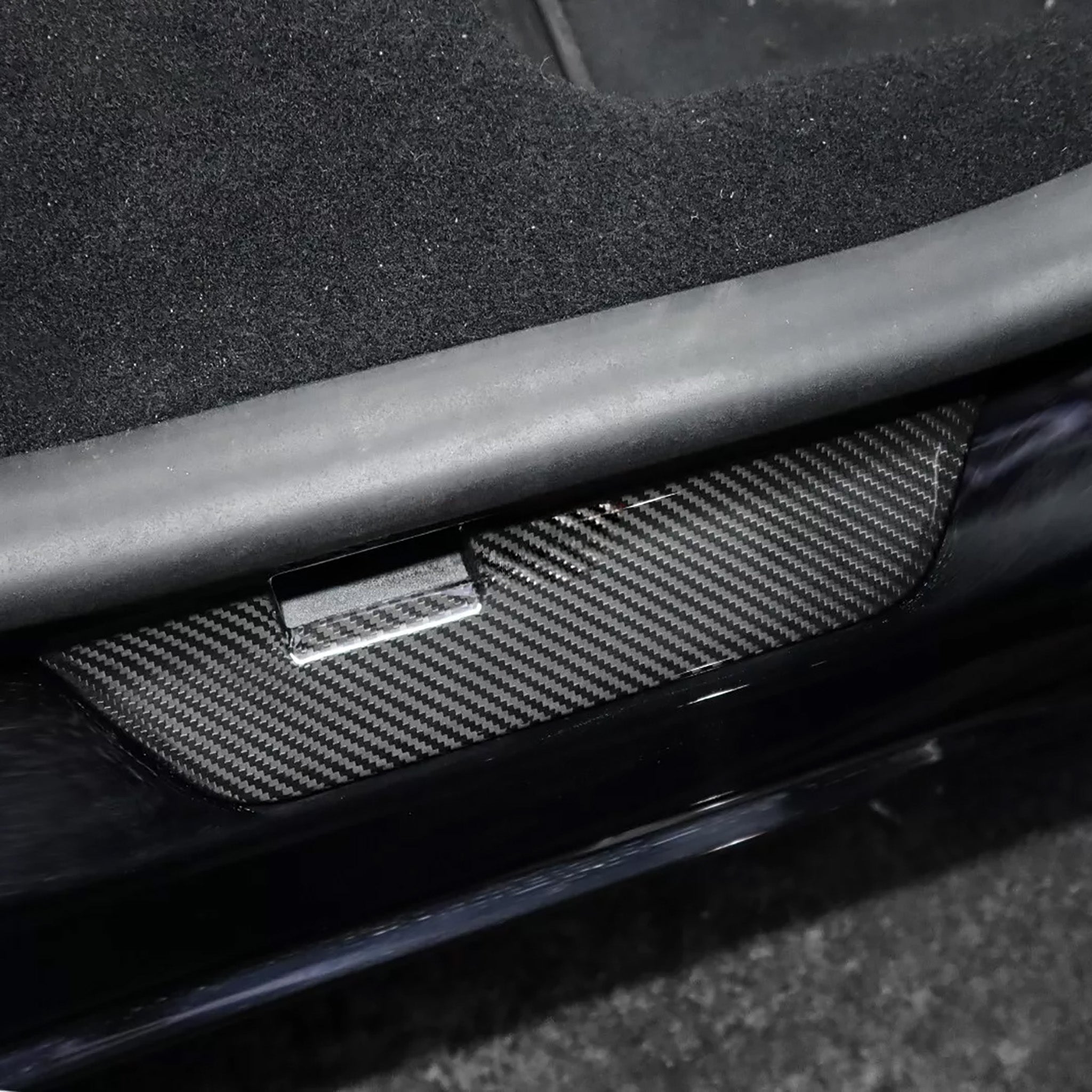 Premium Real Carbon Fiber Door Sill Protectors for Tesla Model 3 & Model Y (2017-2025) - Scratch Resistant Interior Accessories for Car Floor Protection & Style Upgrade