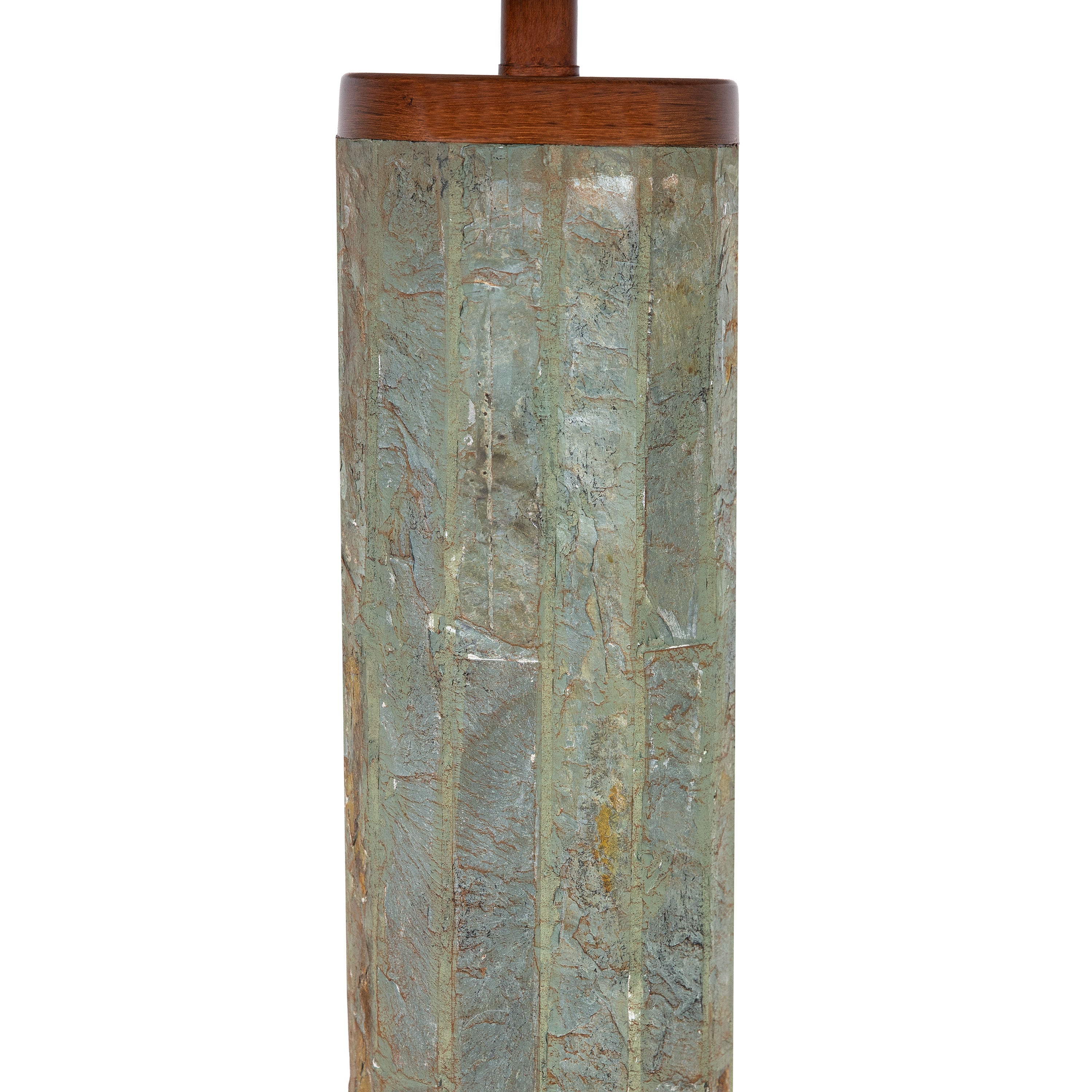Sunnydaze Cylinder Slate Indoor Table Lamp - 31 Inch Height Modern Home Decor for Living Room, Bedroom & Office Lighting