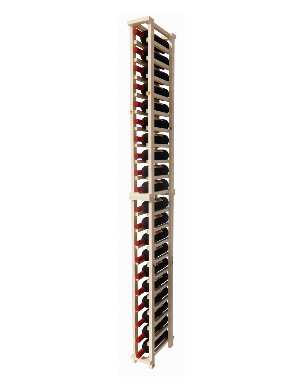 1 Column Pine Wood Wine Rack Kit - Wall Mounted Wine Storage for Kitchen, Dining Room & Bar Decor