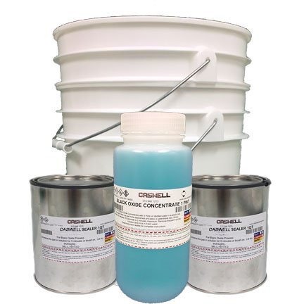 Caswell Black Oxide Kit - 1.25 Gallon Metal Sealer for Rust Protection & Dry Finish | Ideal for DIY Metal Finishing, Automotive Parts & Tool Restoration