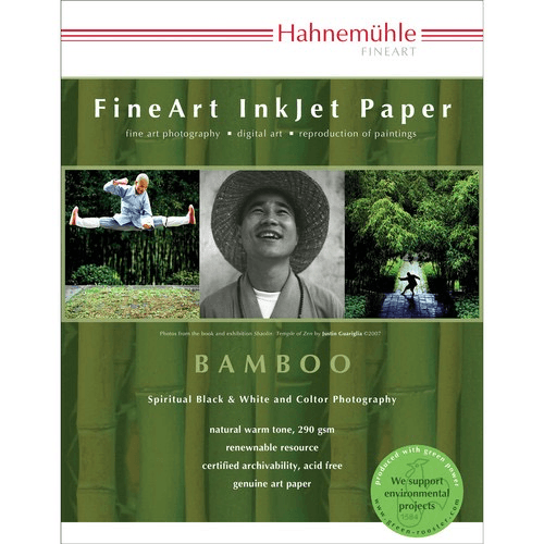 Hahnemuhle Fine Art Bamboo Paper 290 GSM, 8.5 x 11 Inches, 25 Sheets - Premium Acid-Free Paper for Watercolor, Ink, and Printmaking - Perfect for Artists, Calligraphy, and Professional Printing Projects
