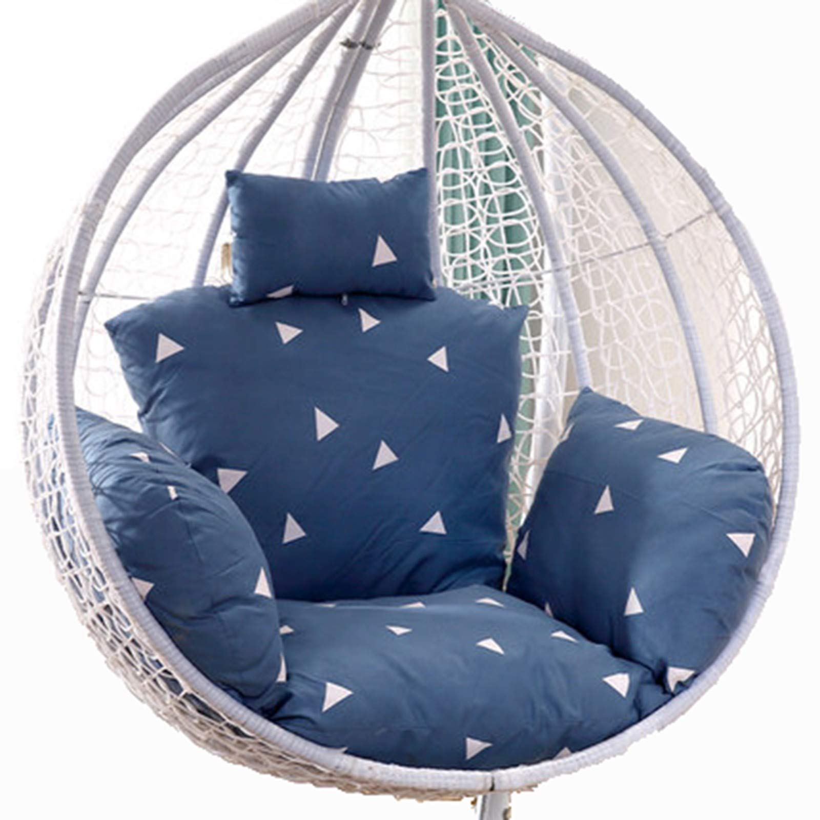 Thickened Hanging Egg Chair Cushion Replacement with Headrest & Armrests - Outdoor Swing Seat Pad for Garden, Patio, Balcony (Rose Red) | Perfect for Relaxing in Hammocks, Porch Swings & Backyard Lounging