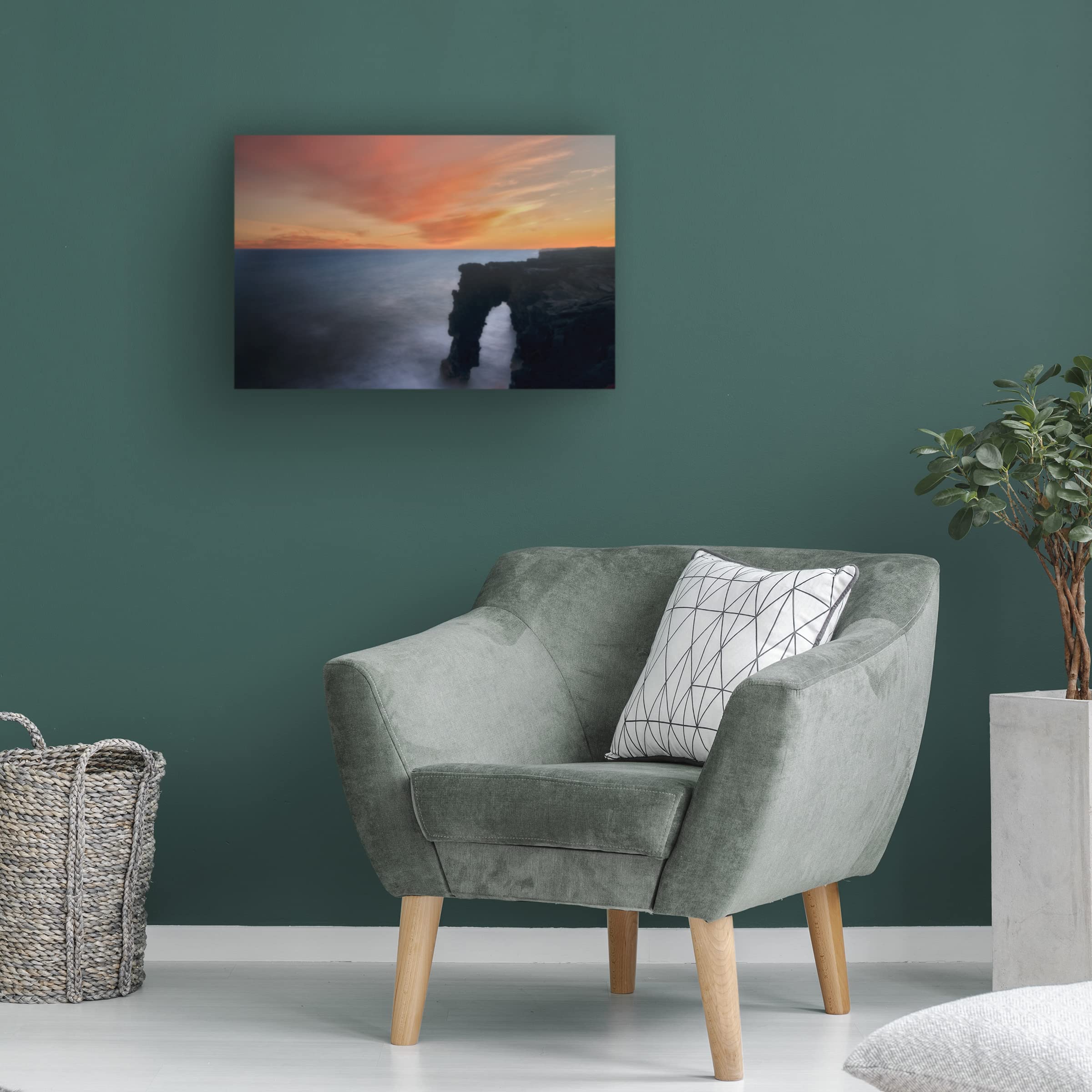 Dennis Frates 'Sunset 12' Canvas Wall Art Print - Stunning Landscape Painting for Living Room, Bedroom & Office Decor | Trademark Fine Art Collection